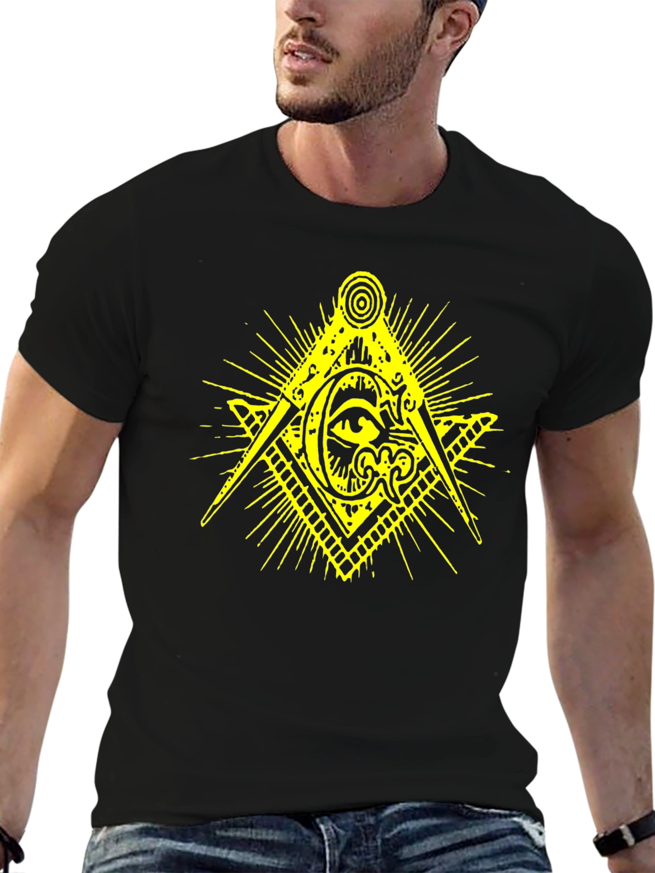 Masonic Eye Symbol Black T-Shirt