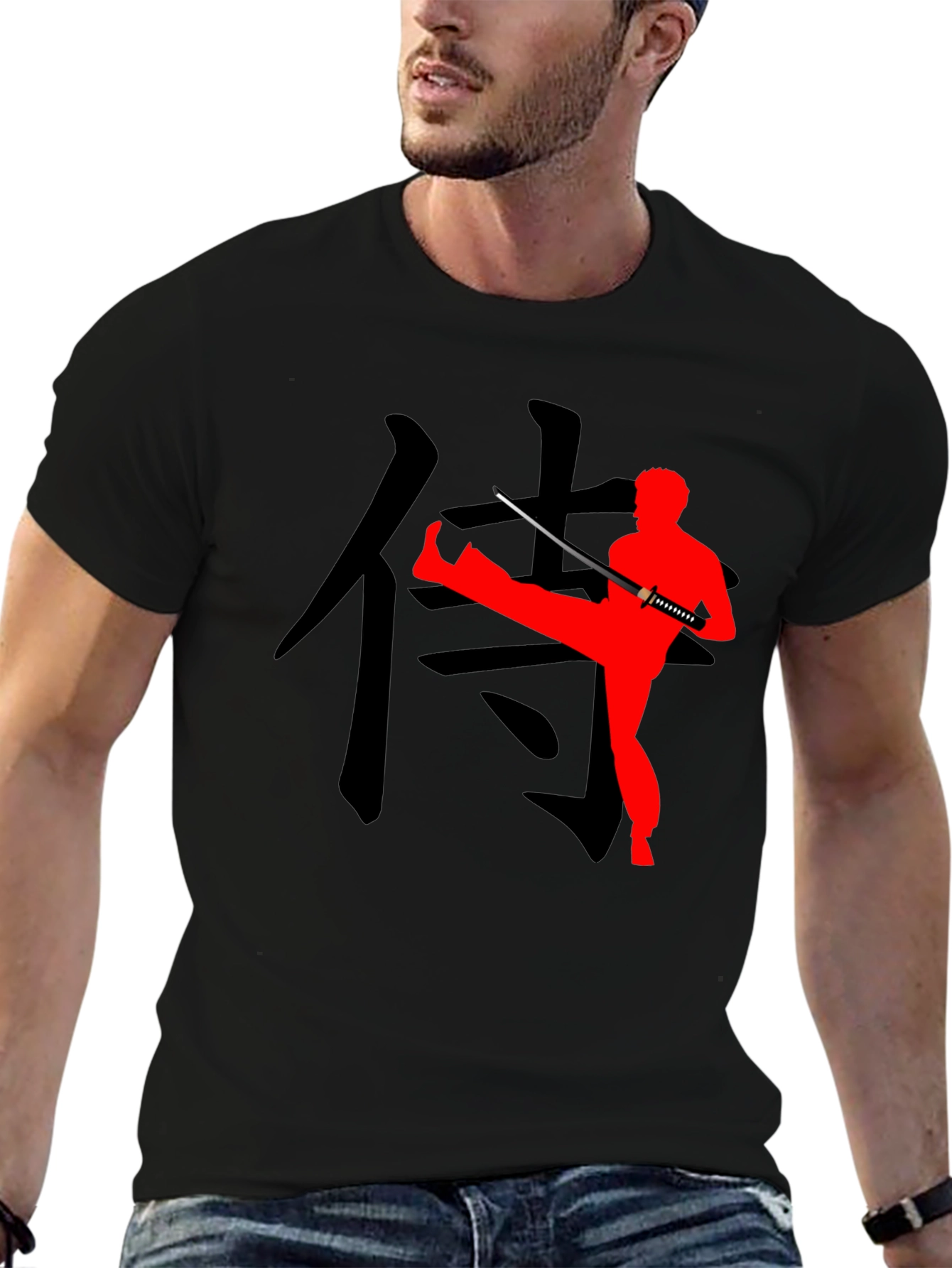 Samurai Kick T-Shirt - Martial Arts Inspired Design