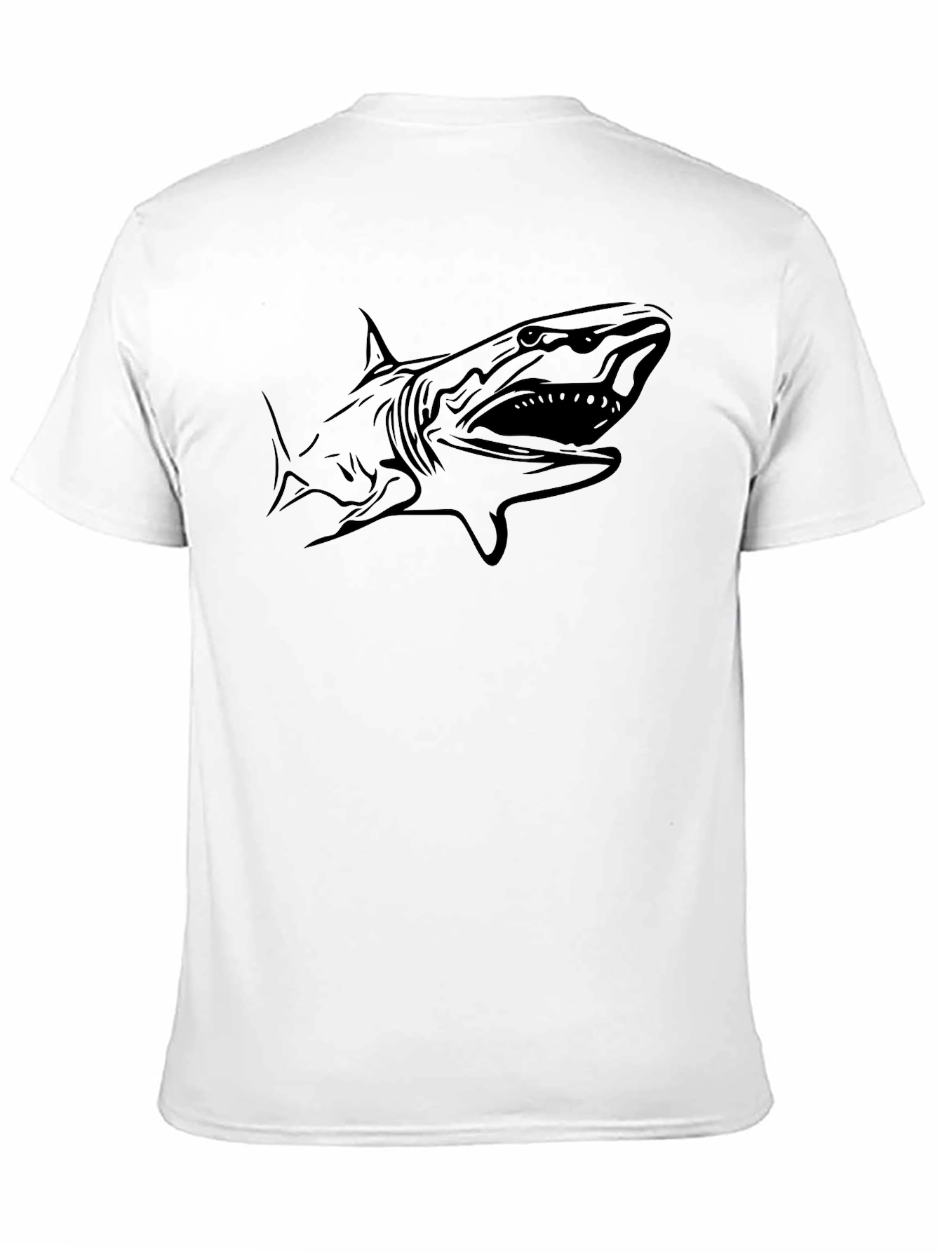 Mens Black Shark Graphic T-Shirt