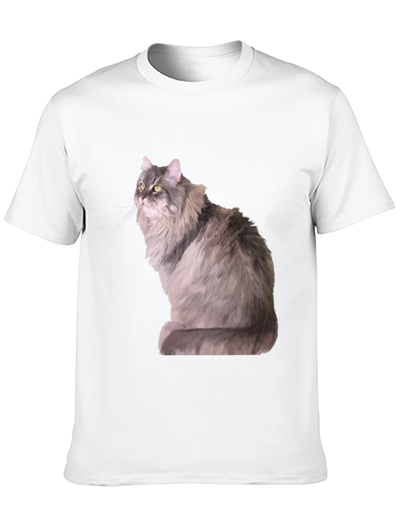 Cool Cat Graphic Tee - Trendy Mens Black T-Shirt