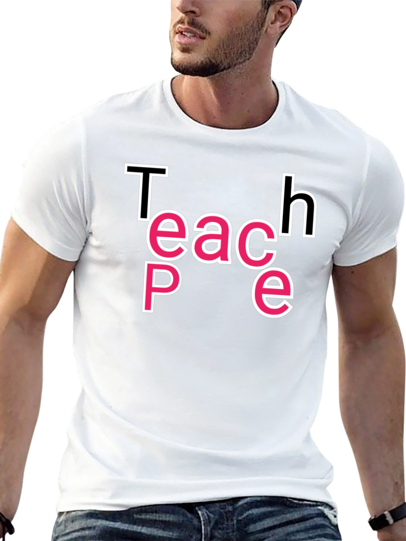 Teach Peace Graphic Tee - Black