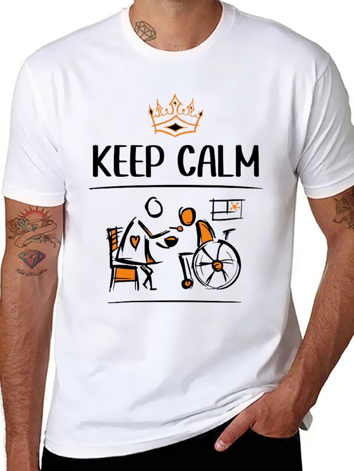 Keep Calm Wheelchair Support T-Shirt