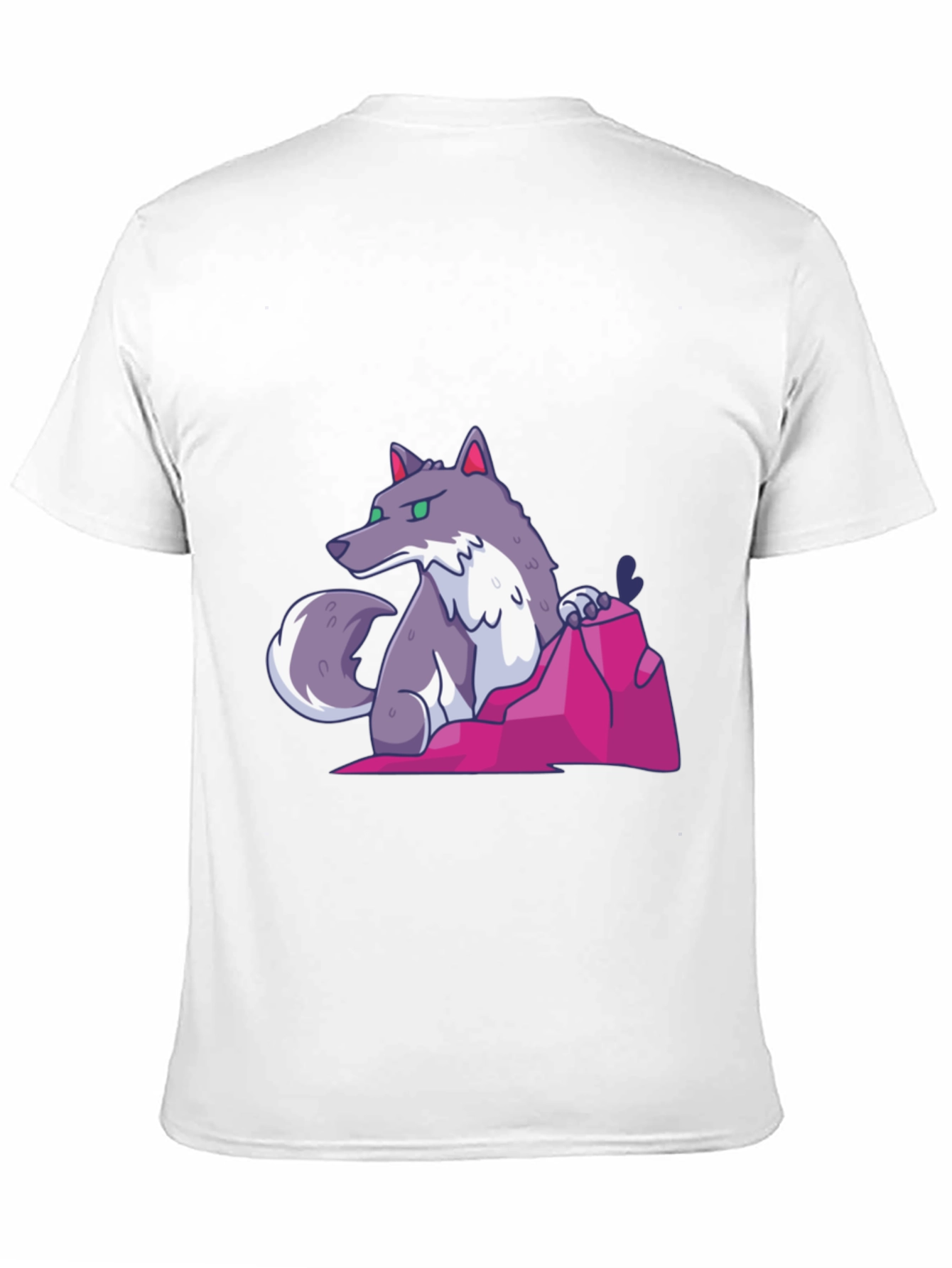 Cartoon Wolf Graphic Tee - Cool Casual Style