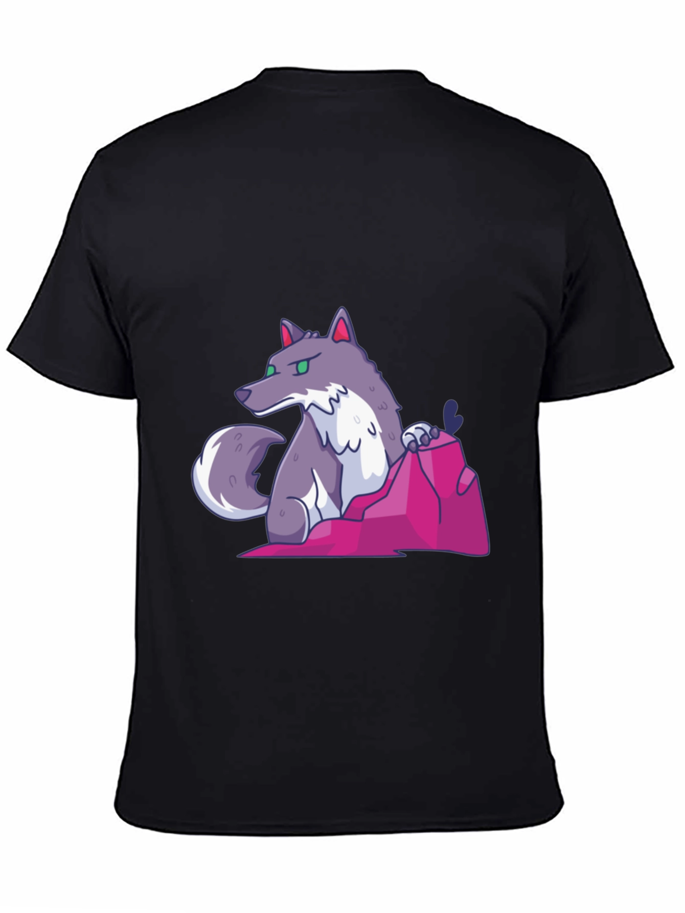 Cartoon Wolf Graphic Tee - Cool Casual Style