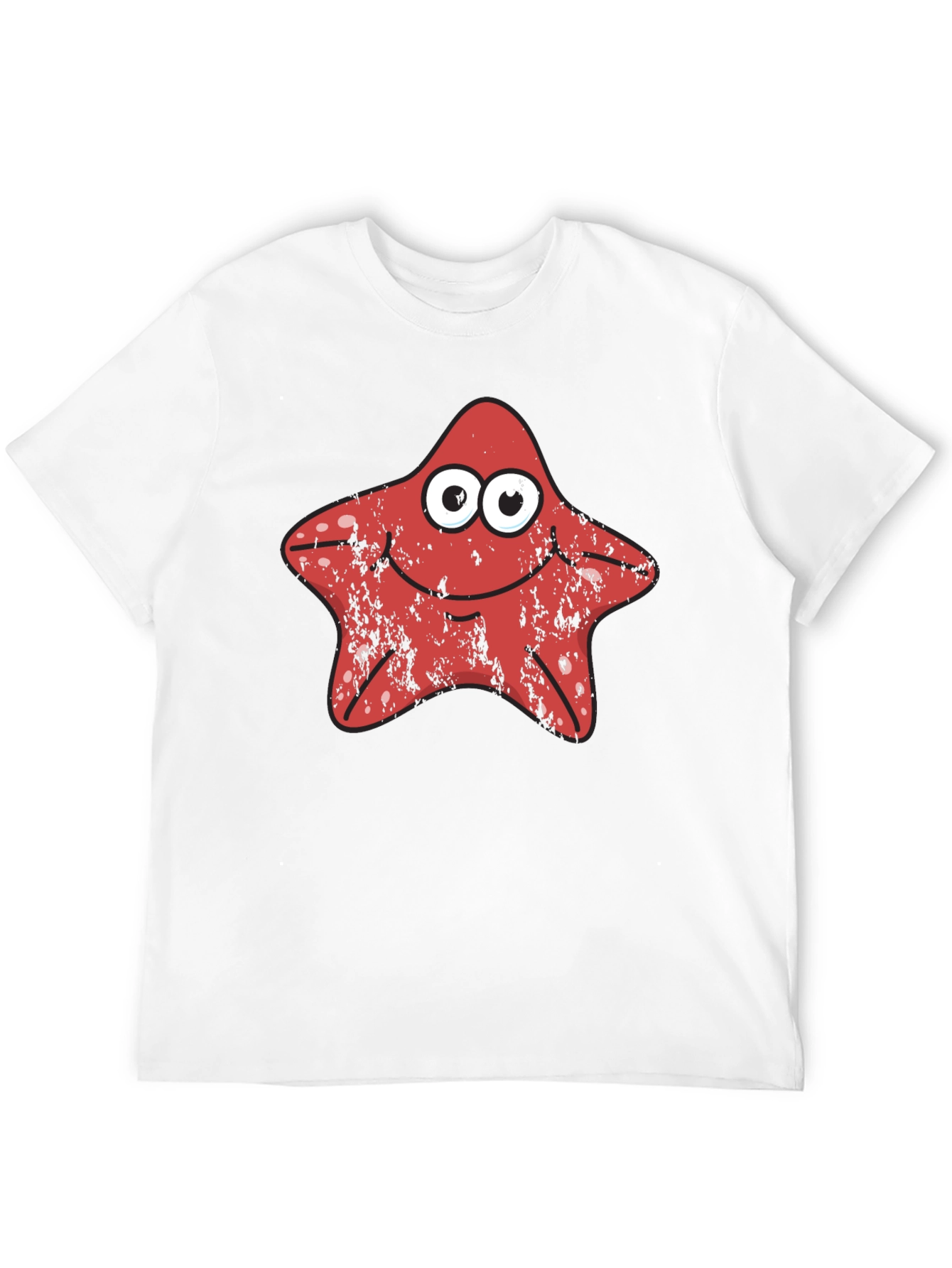 Starfish Graphic Tee - Novelty Cartoon T-Shirt