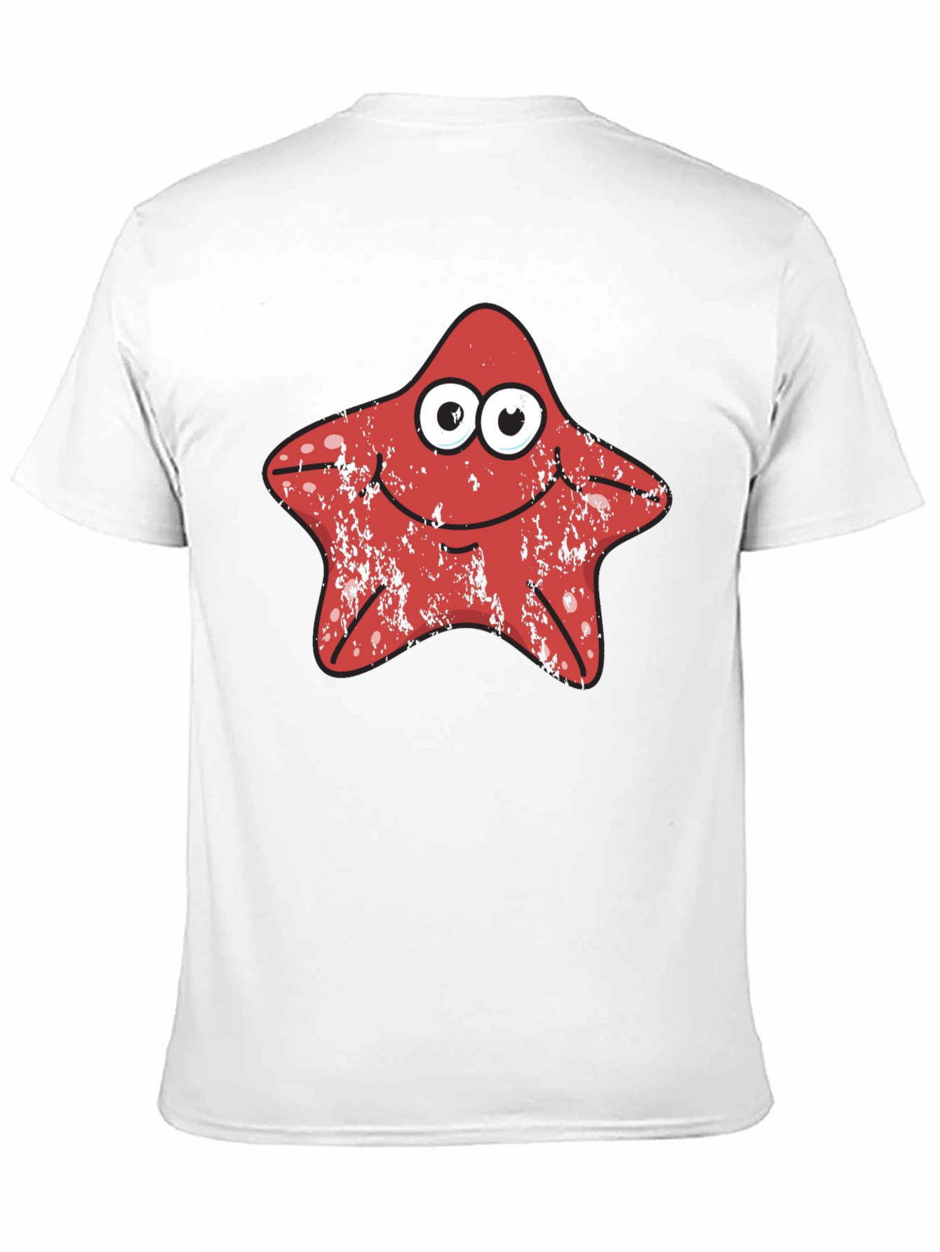 Starfish Graphic Tee - Novelty Cartoon T-Shirt