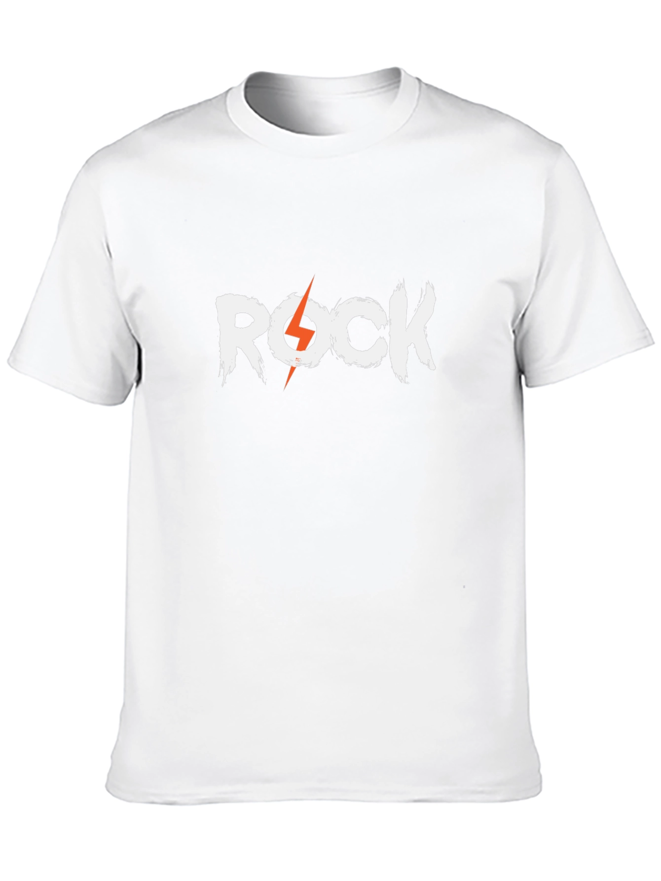 Rock & Roll Black T-Shirt - Lightning Bolt Design