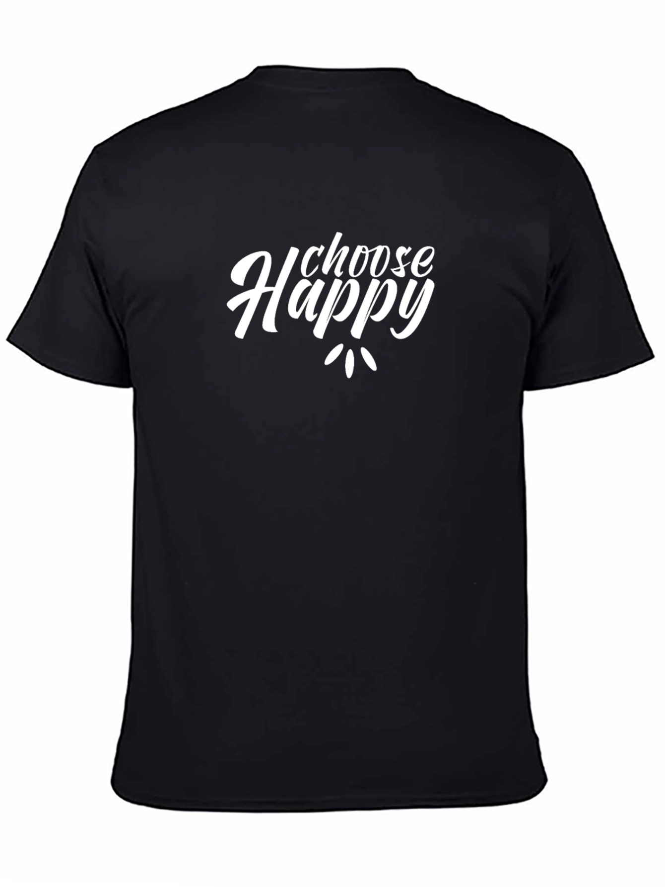 Choose Happy Graphic Tee - Soft Black T-Shirt