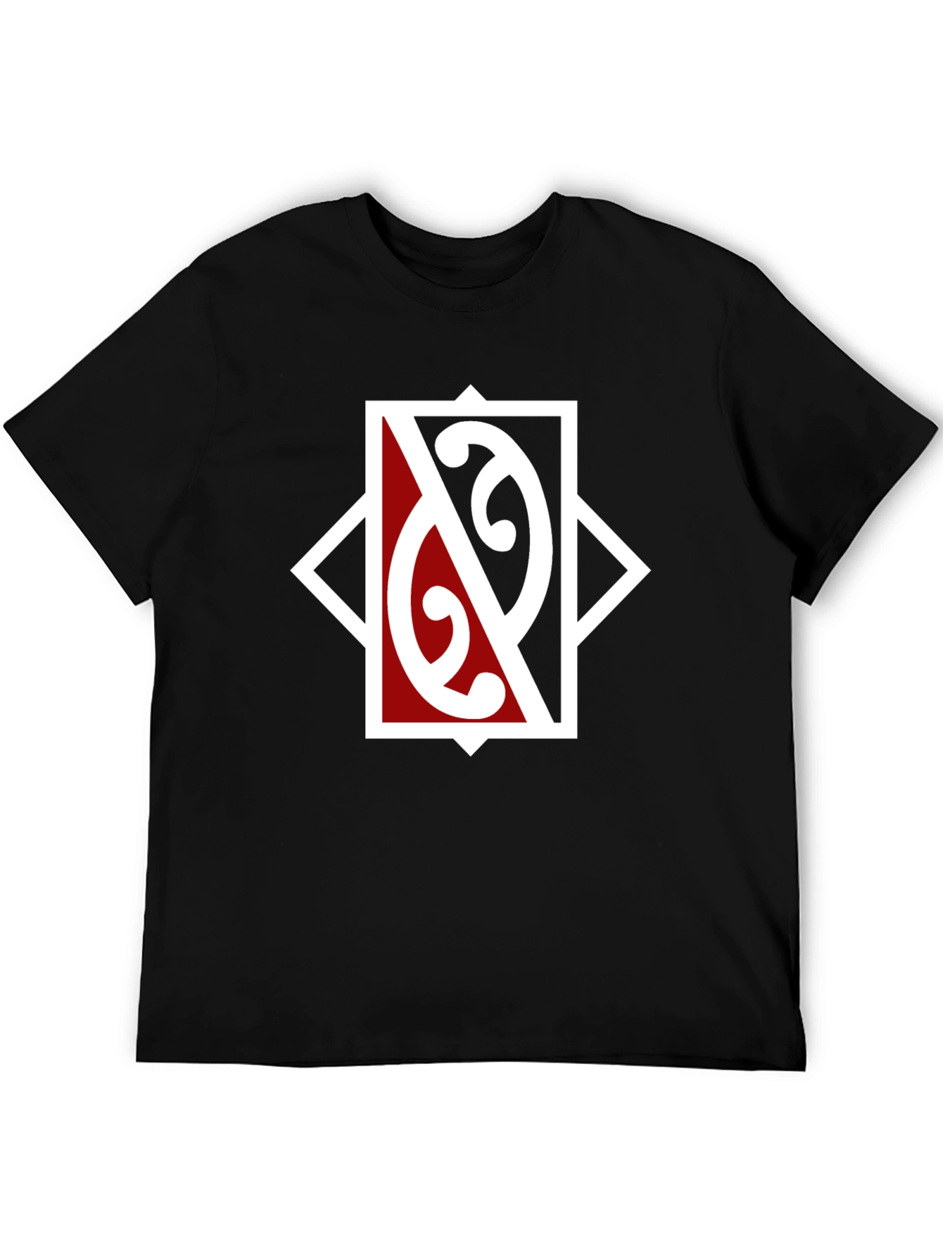 Maori Style Graphic Tee - Black Cotton Shirt