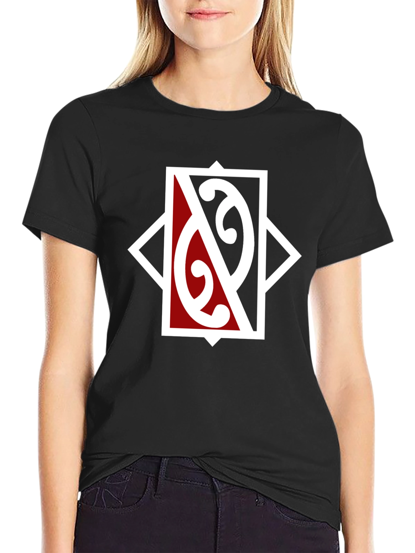 Maori Style Graphic Tee - Black Cotton Shirt