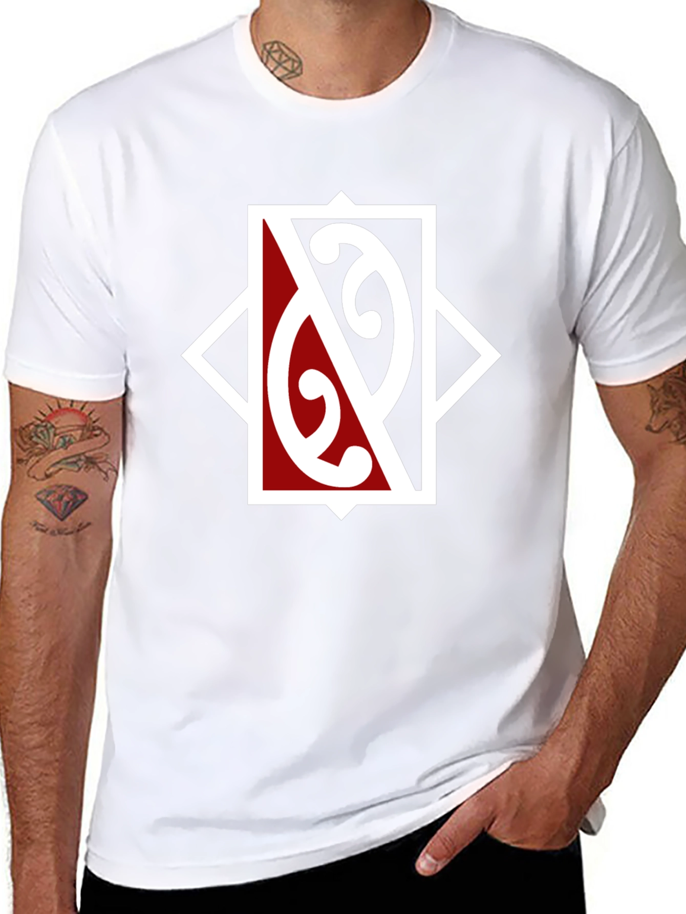 Maori Style Graphic Tee - Black Cotton Shirt