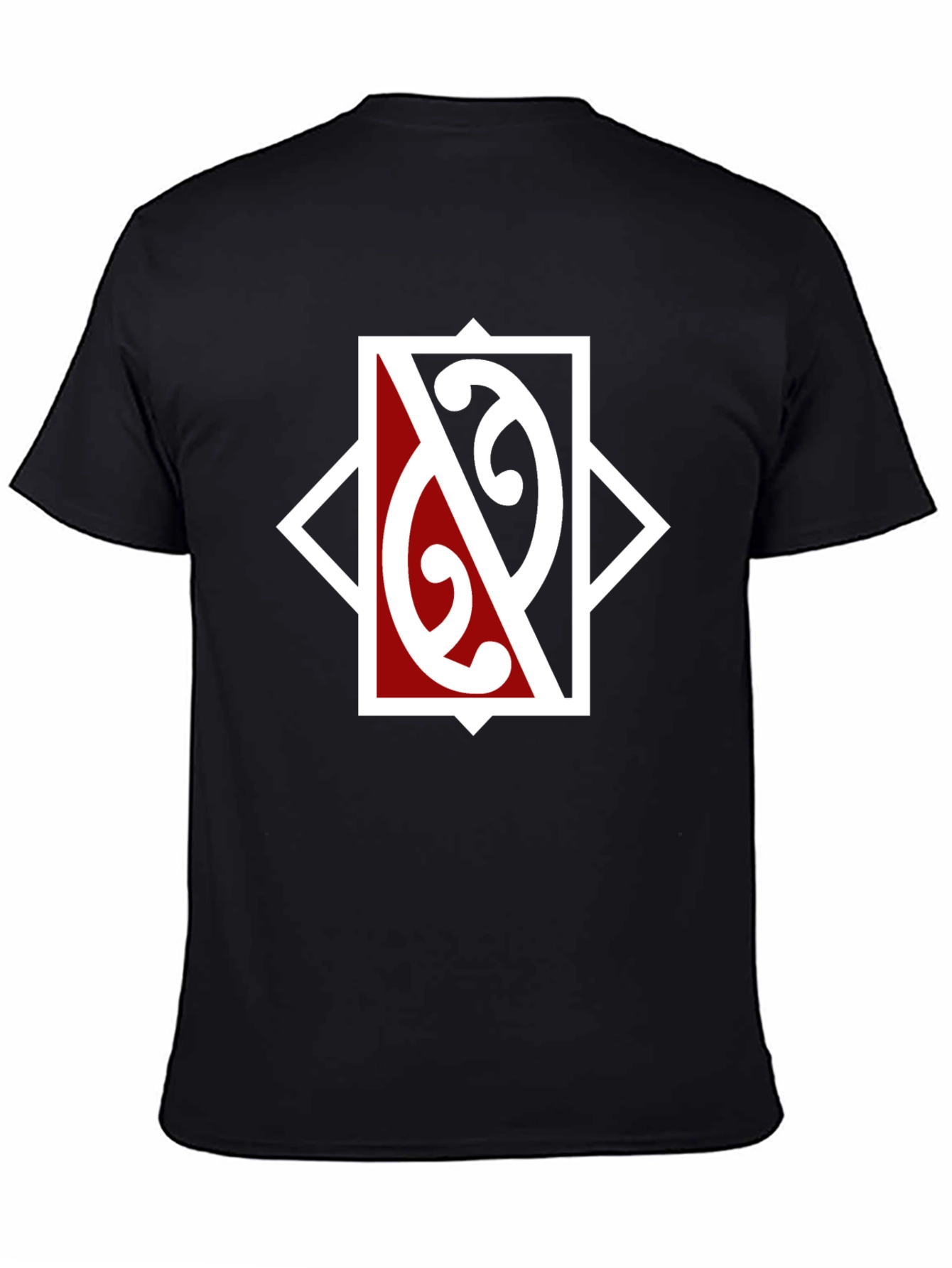 Maori Style Graphic Tee - Black Cotton Shirt