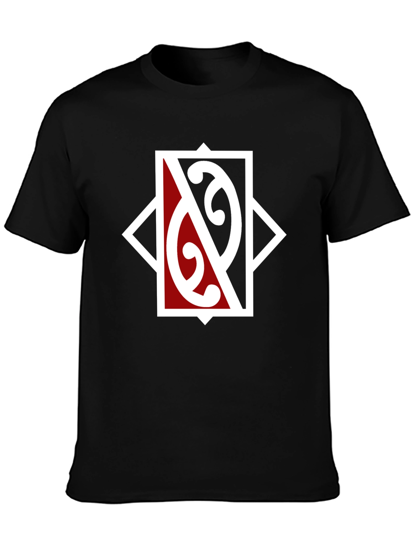 Maori Style Graphic Tee - Black Cotton Shirt