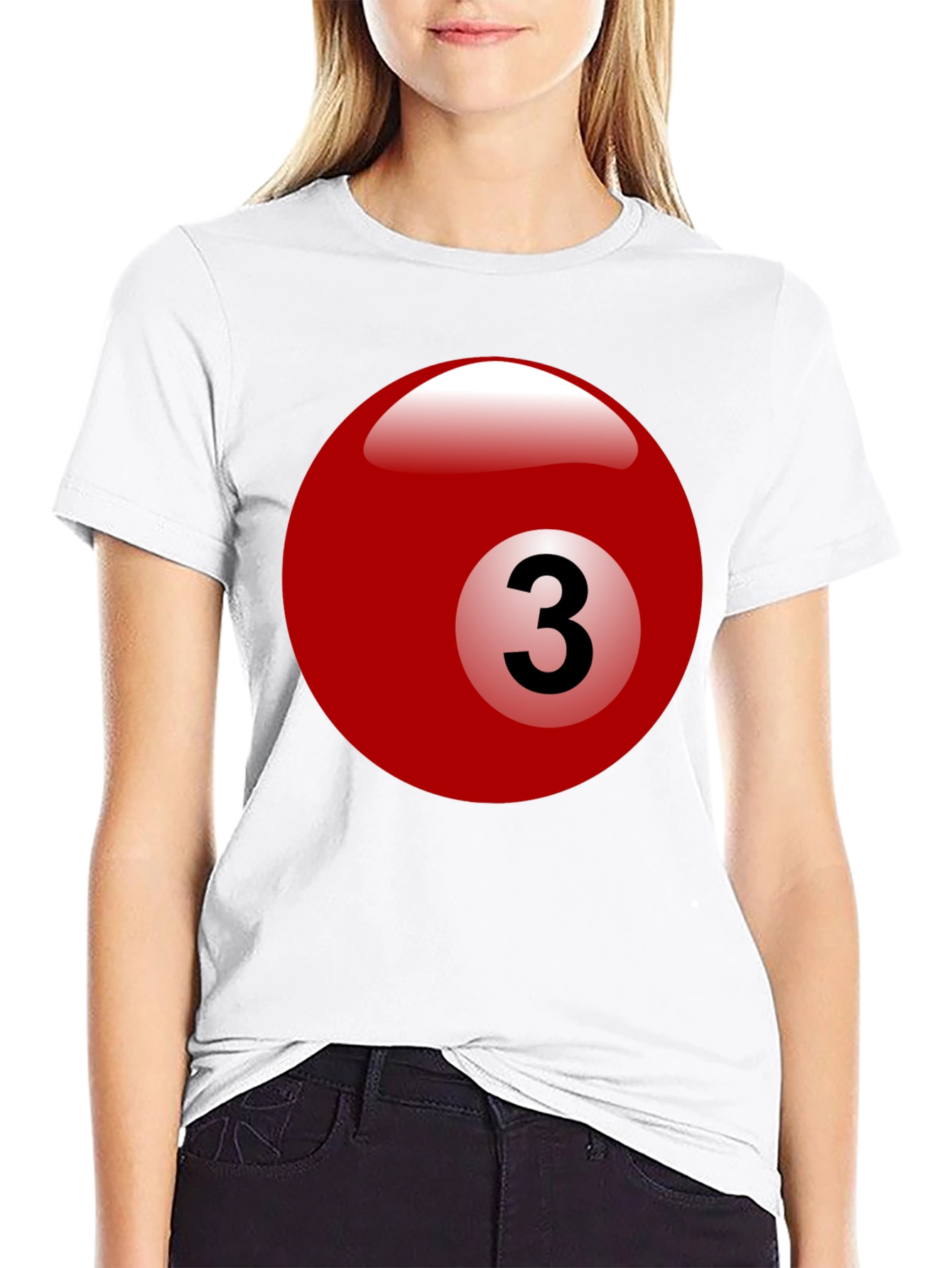 Billiard Ball #3 Graphic T-Shirt - Cool Casual Tee