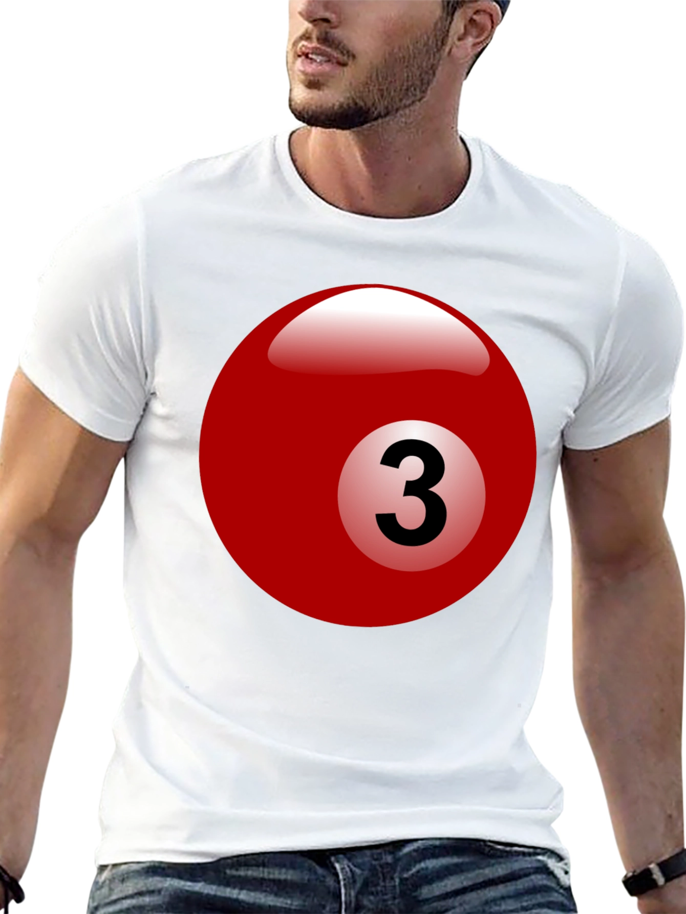 Billiard Ball #3 Graphic T-Shirt - Cool Casual Tee