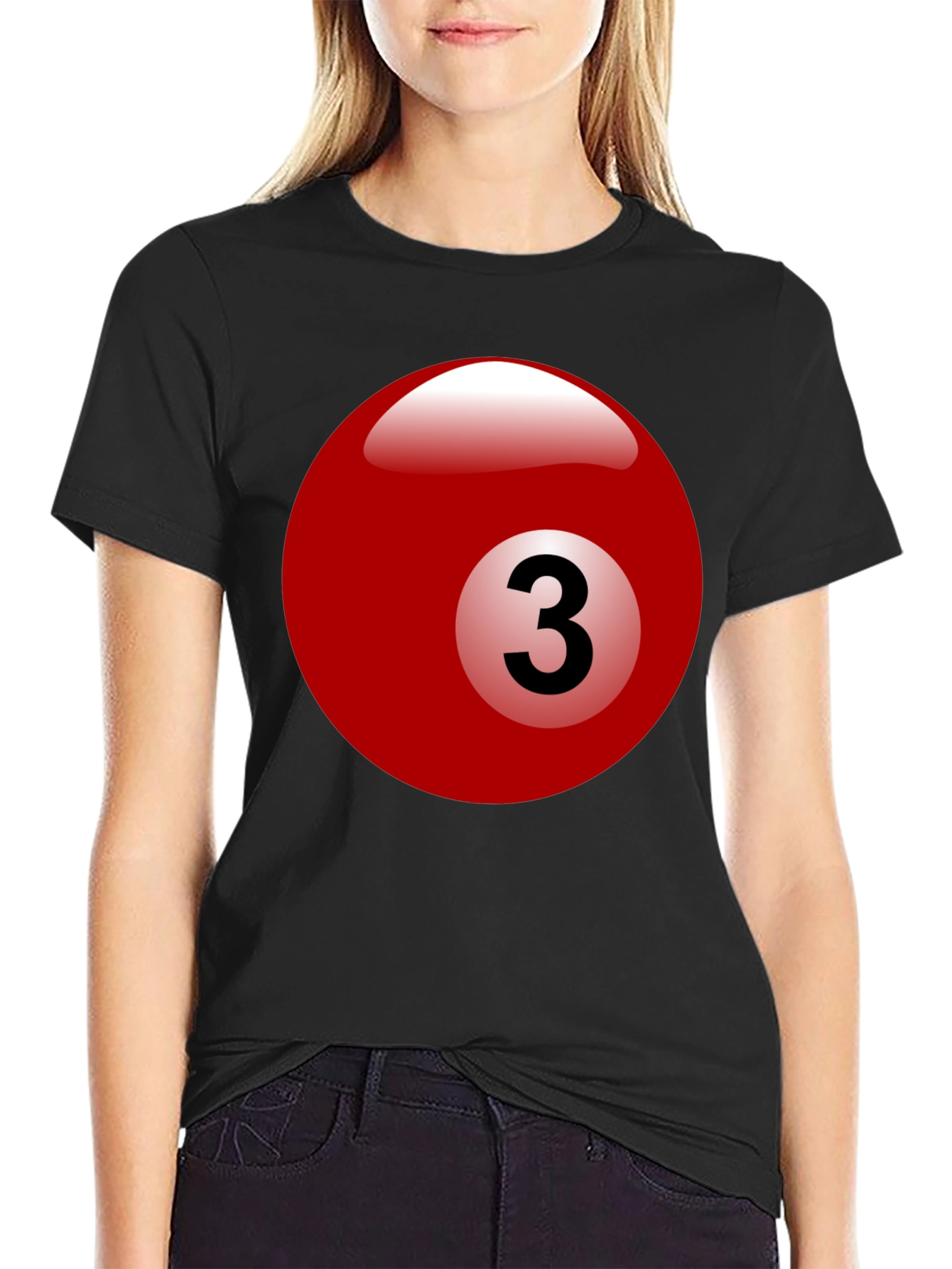 Billiard Ball #3 Graphic T-Shirt - Cool Casual Tee