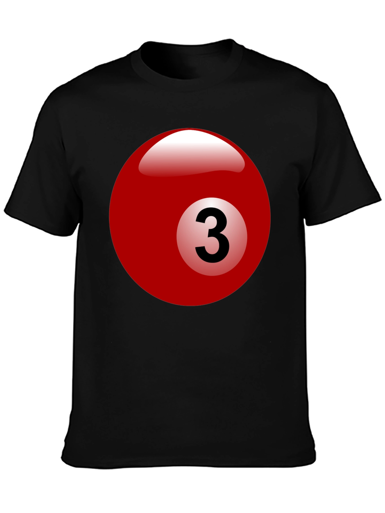 Billiard Ball #3 Graphic T-Shirt - Cool Casual Tee