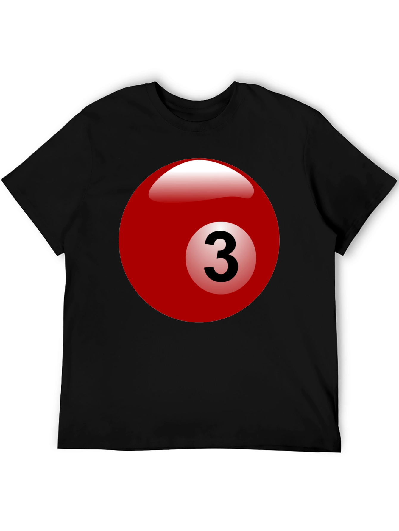 Billiard Ball #3 Graphic T-Shirt - Cool Casual Tee