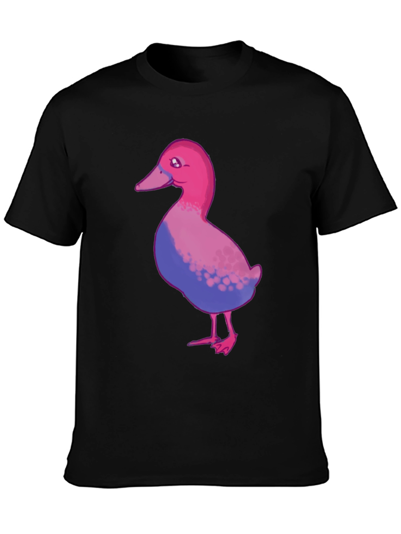 Bisexual Pride Duck T-Shirt - Black Cotton Blend