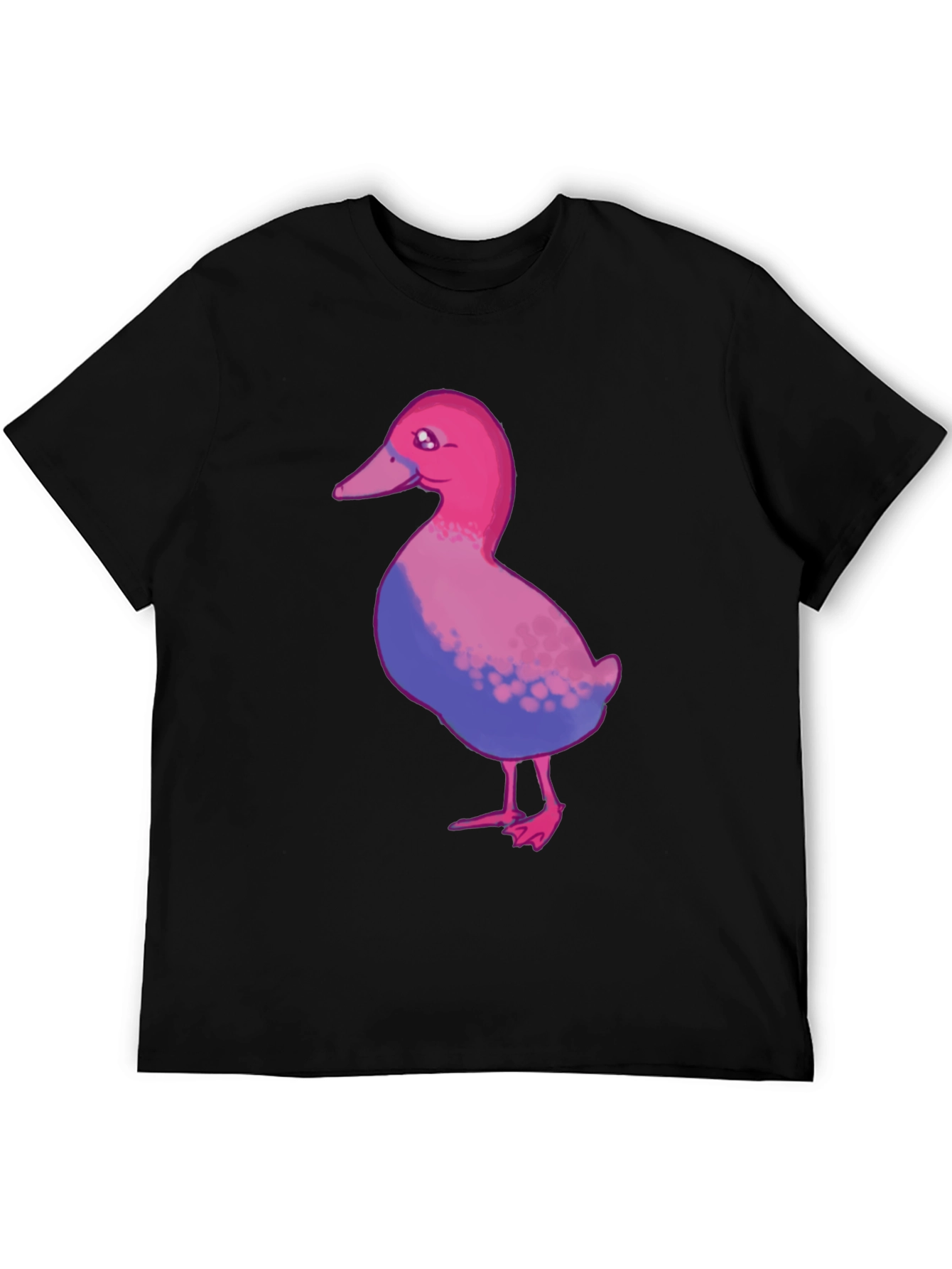 Bisexual Pride Duck T-Shirt - Black Cotton Blend