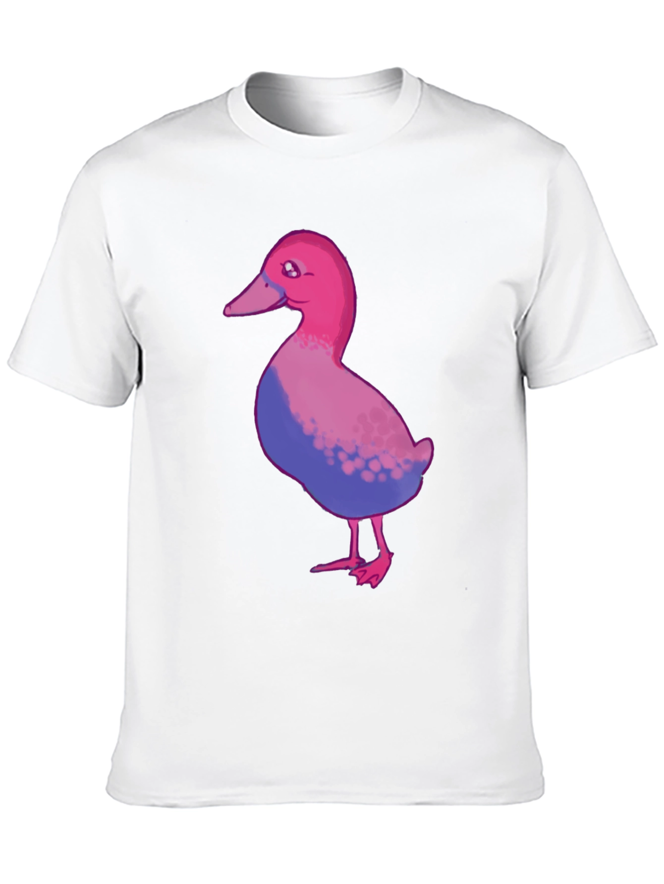 Bisexual Pride Duck T-Shirt - Black Cotton Blend
