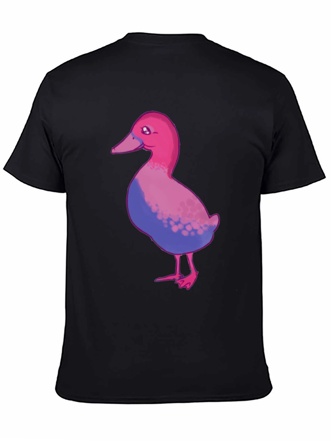 Bisexual Pride Duck T-Shirt - Black Cotton Blend