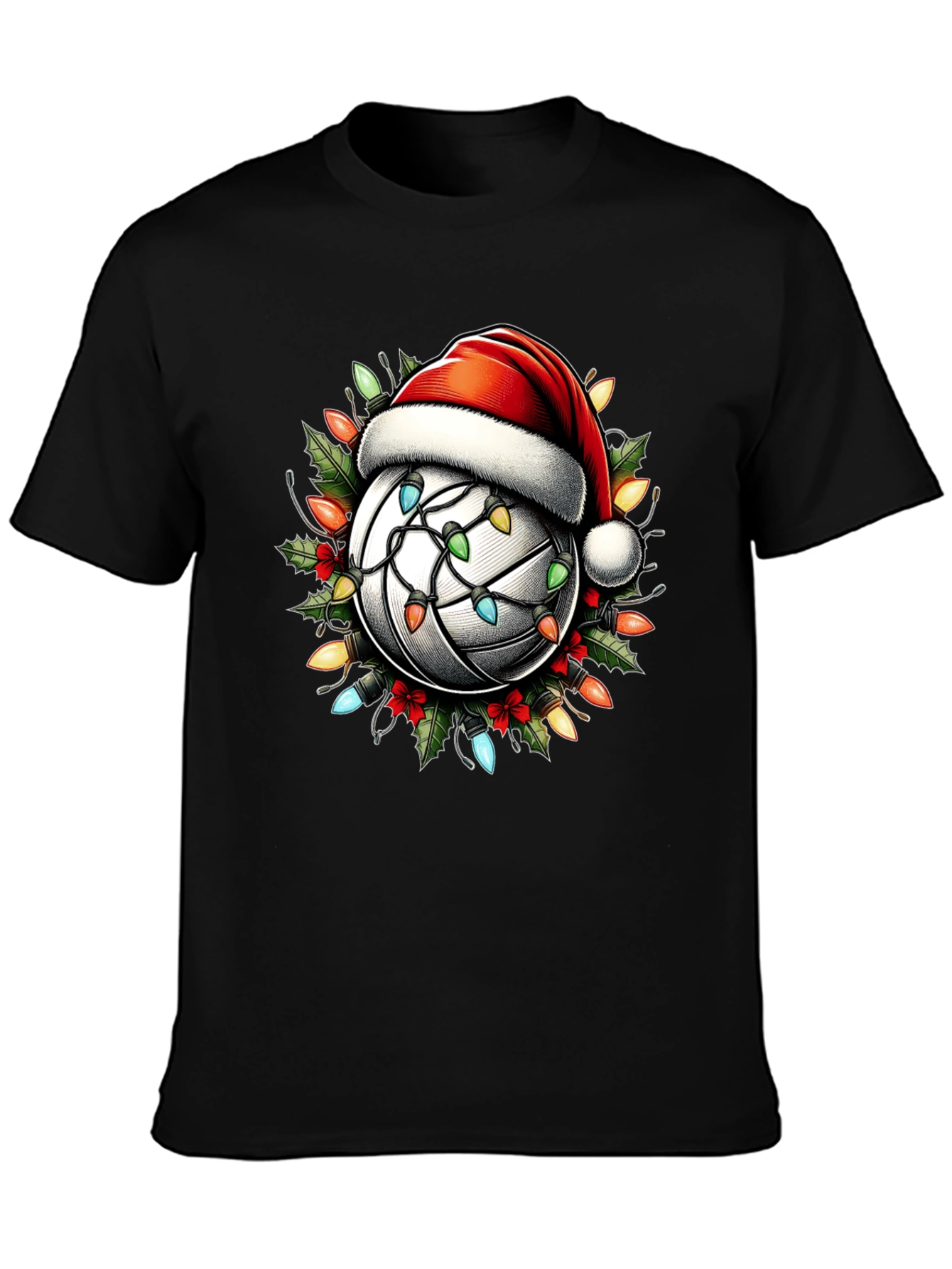 Christmas Volleyball T-Shirt - Holiday Lights