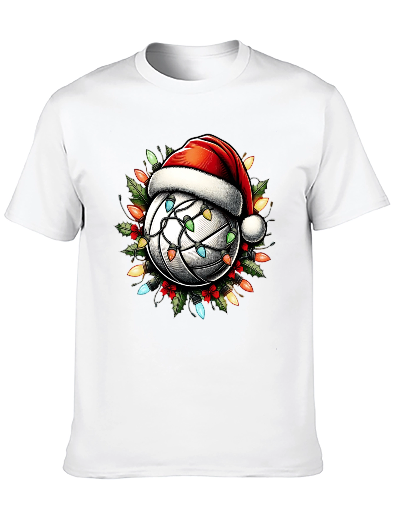 Christmas Volleyball T-Shirt - Holiday Lights