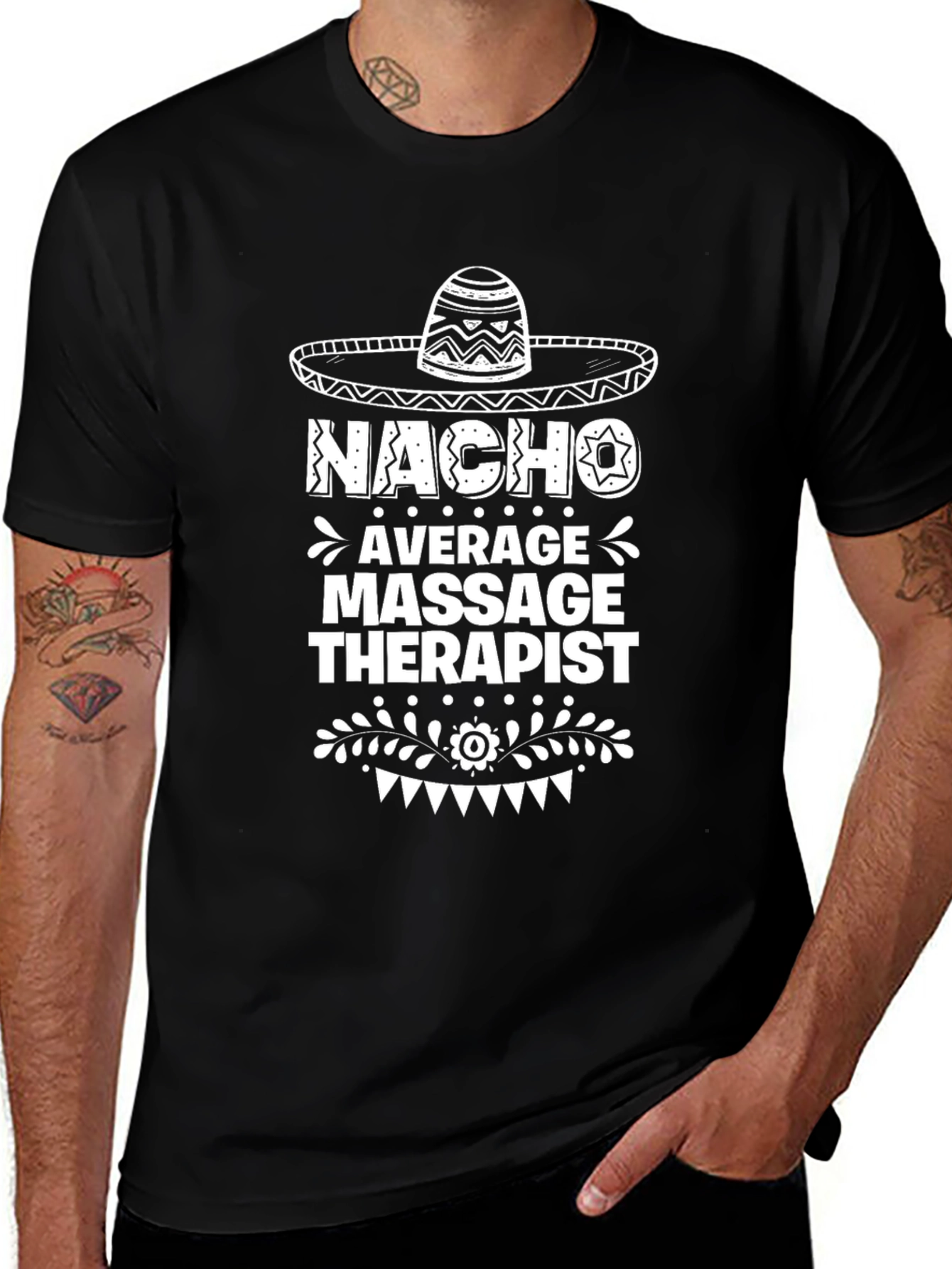 Nacho Average Massage Therapist Graphic T-Shirt