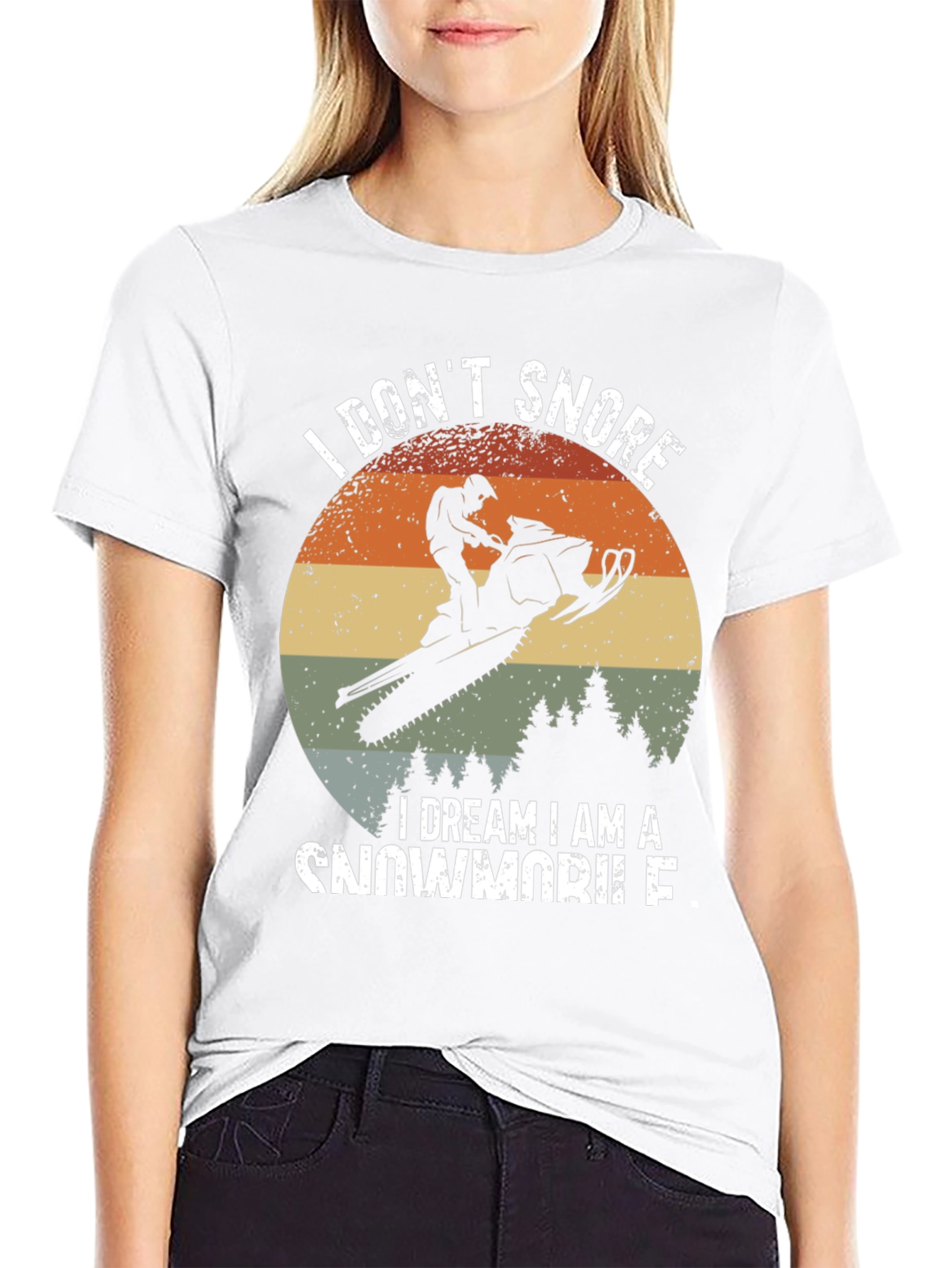 I Dont Snore Snowmobile Graphic Tee