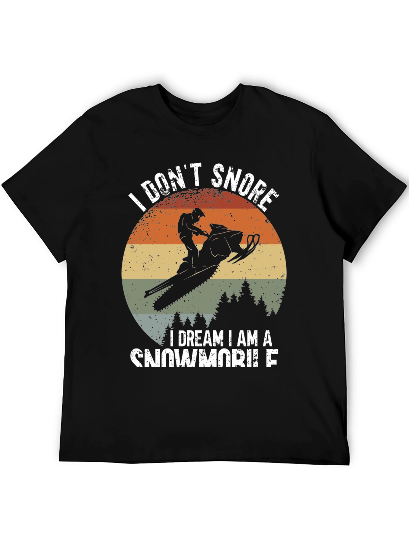 I Dont Snore Snowmobile Graphic Tee