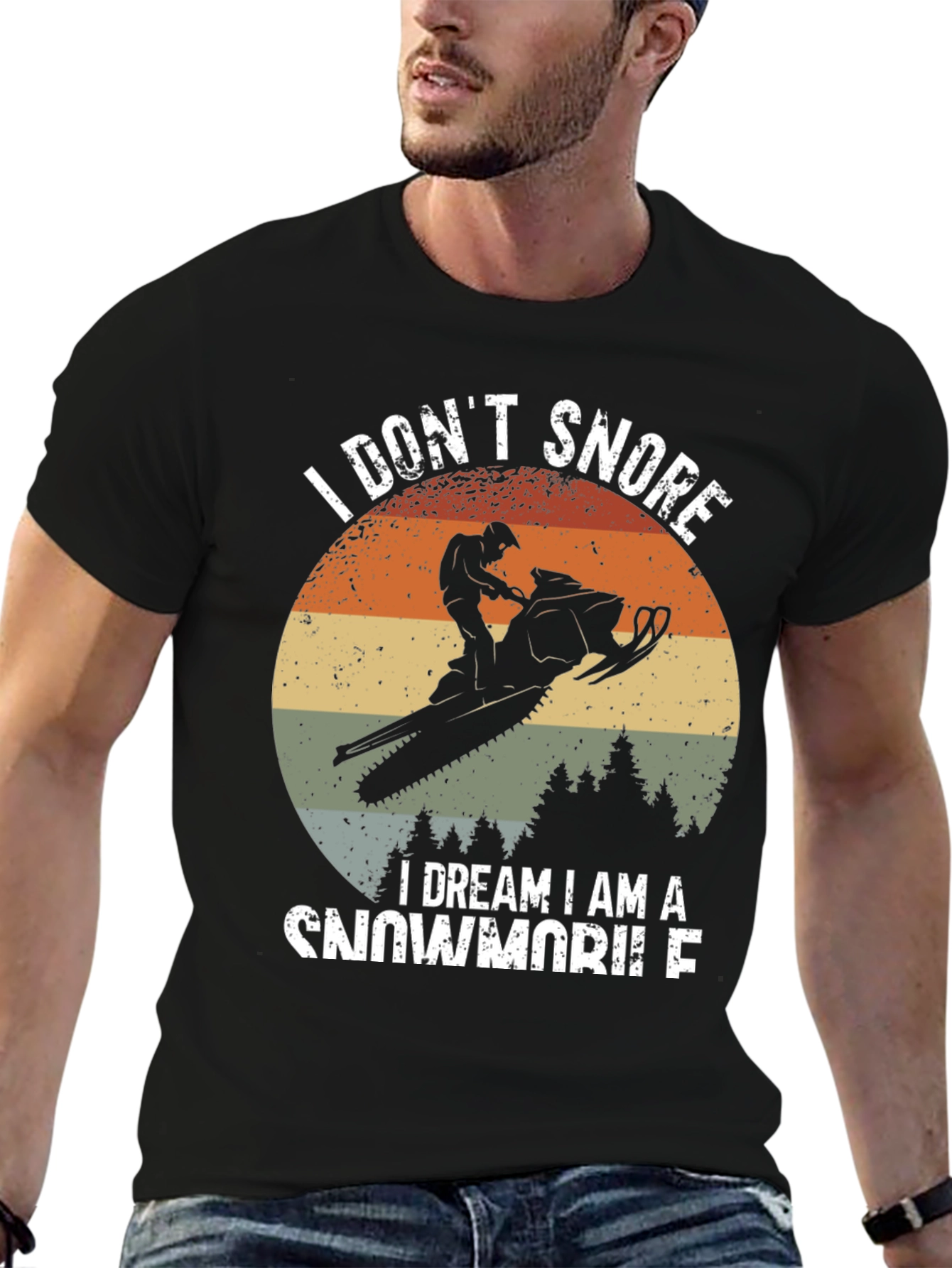 I Dont Snore Snowmobile Graphic Tee