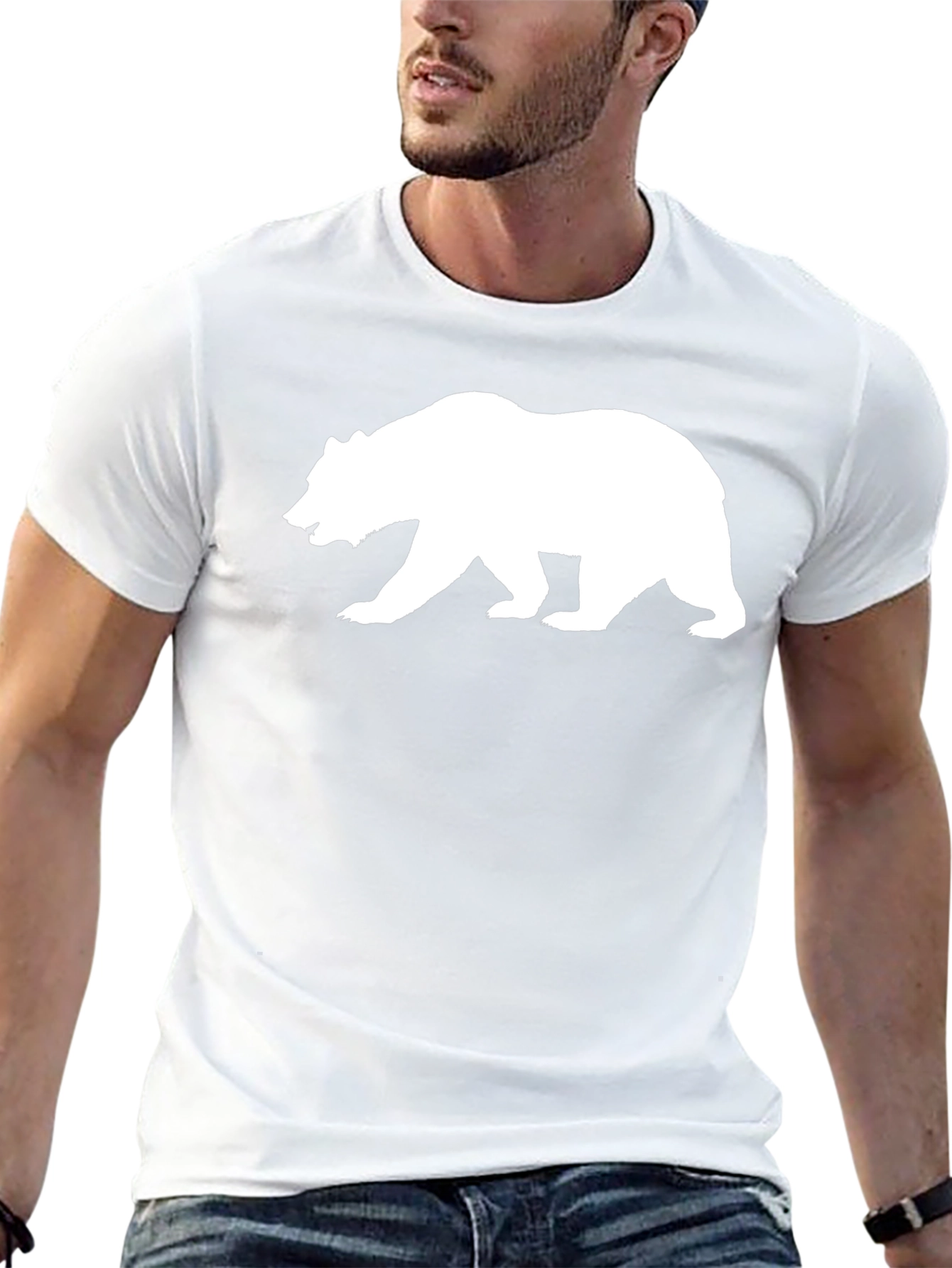 Bear Silhouette Black T-Shirt
