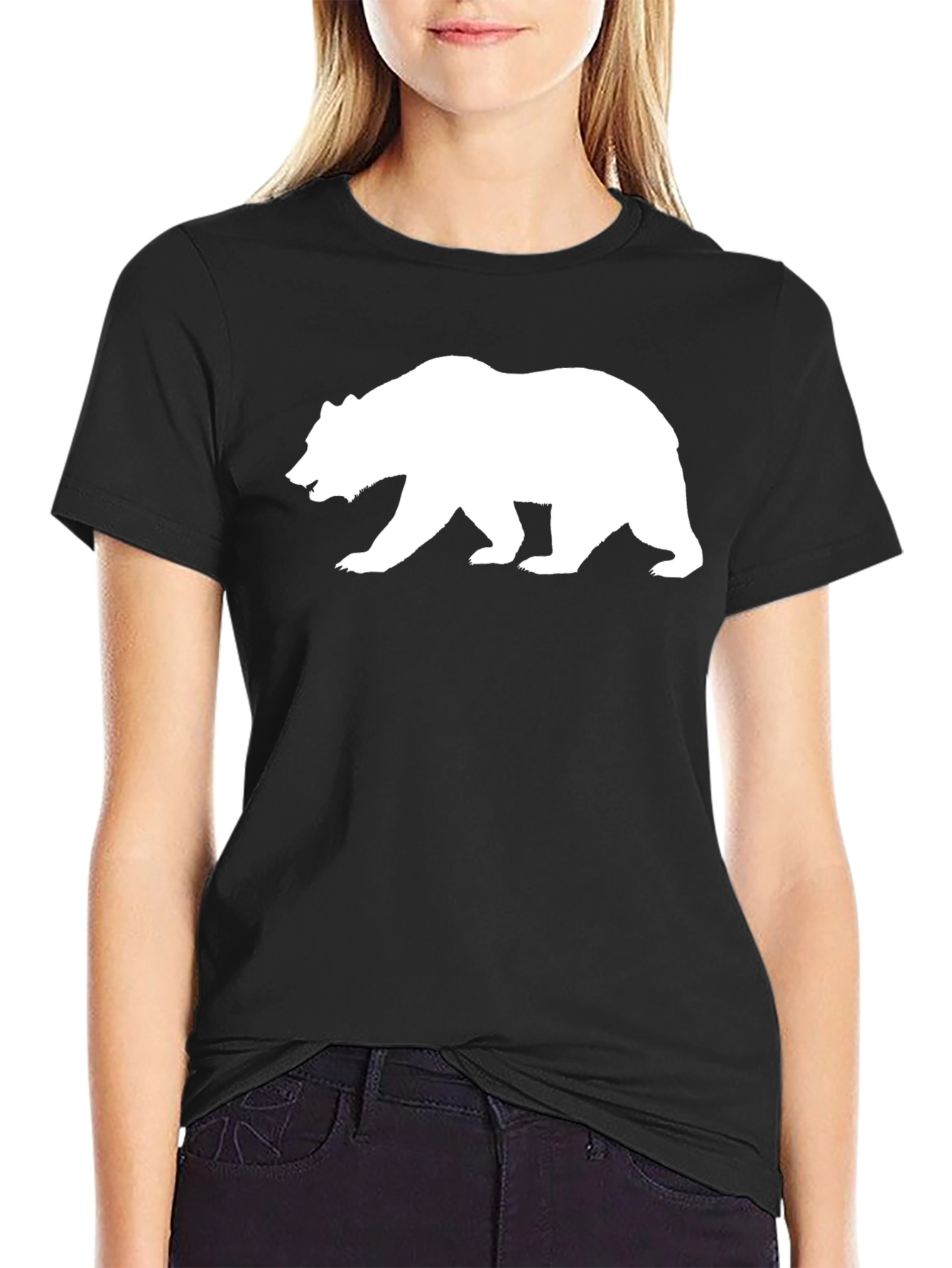 Bear Silhouette Black T-Shirt
