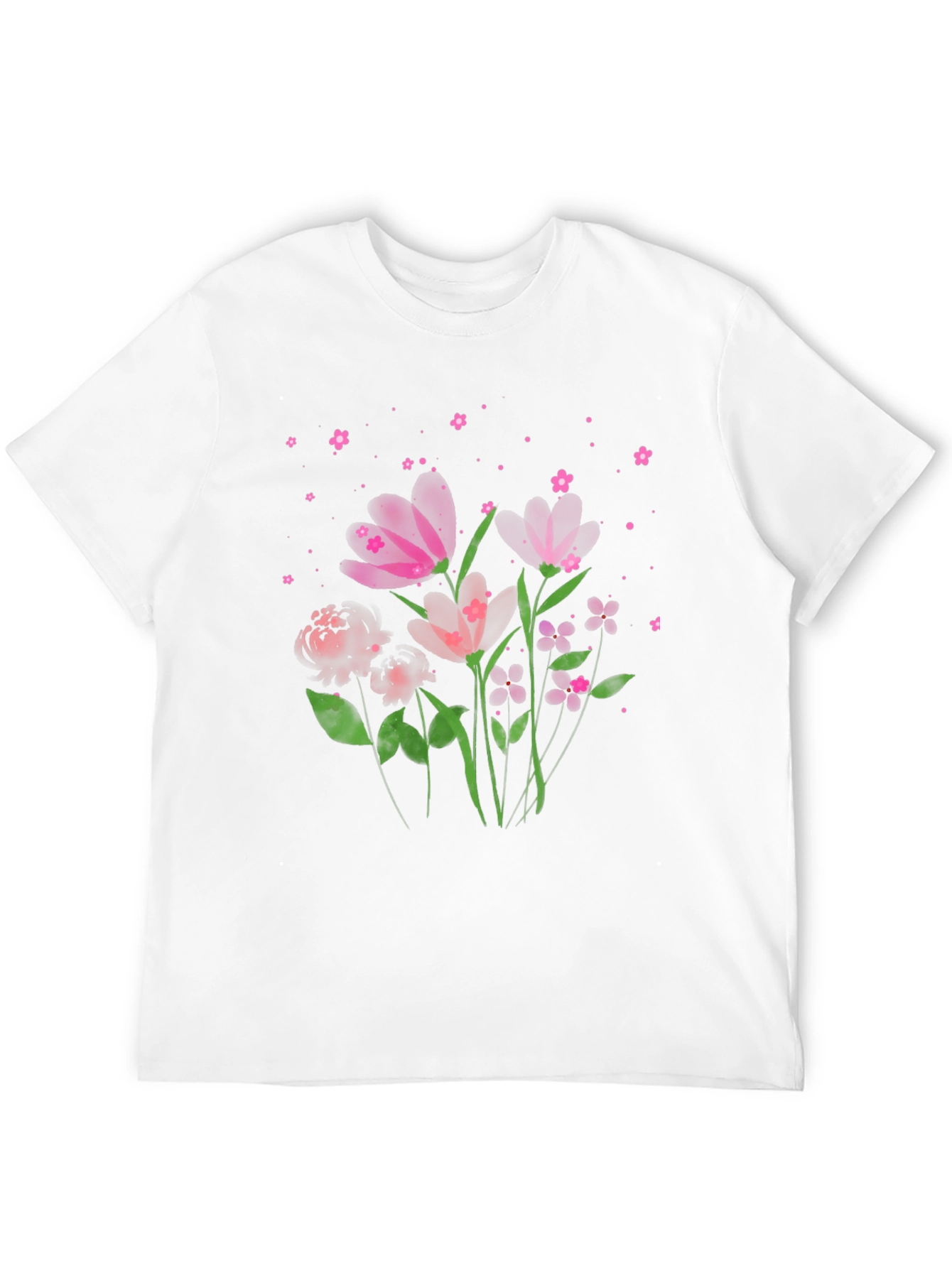 Floral Print Crew Neck Tee