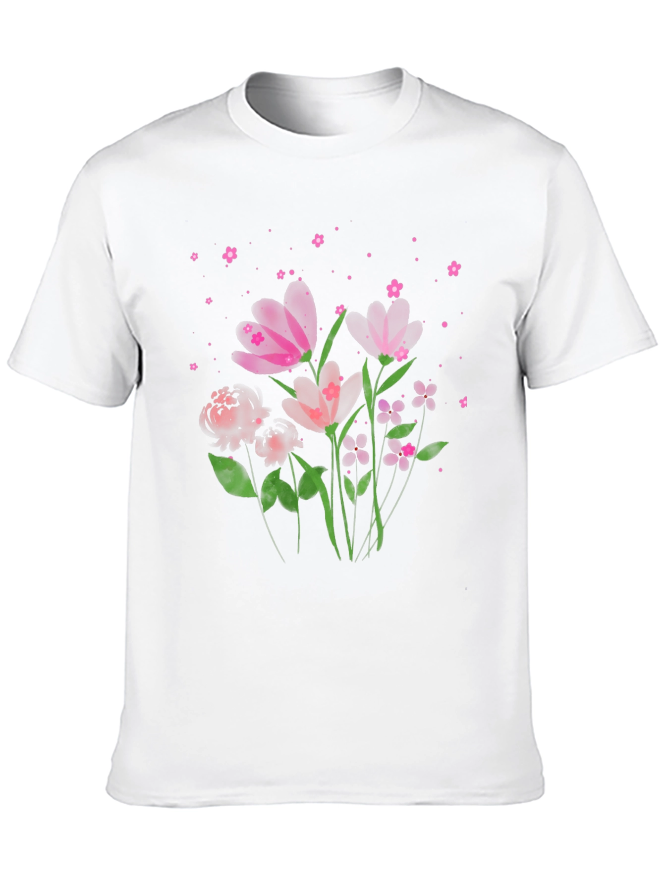 Floral Print Crew Neck Tee