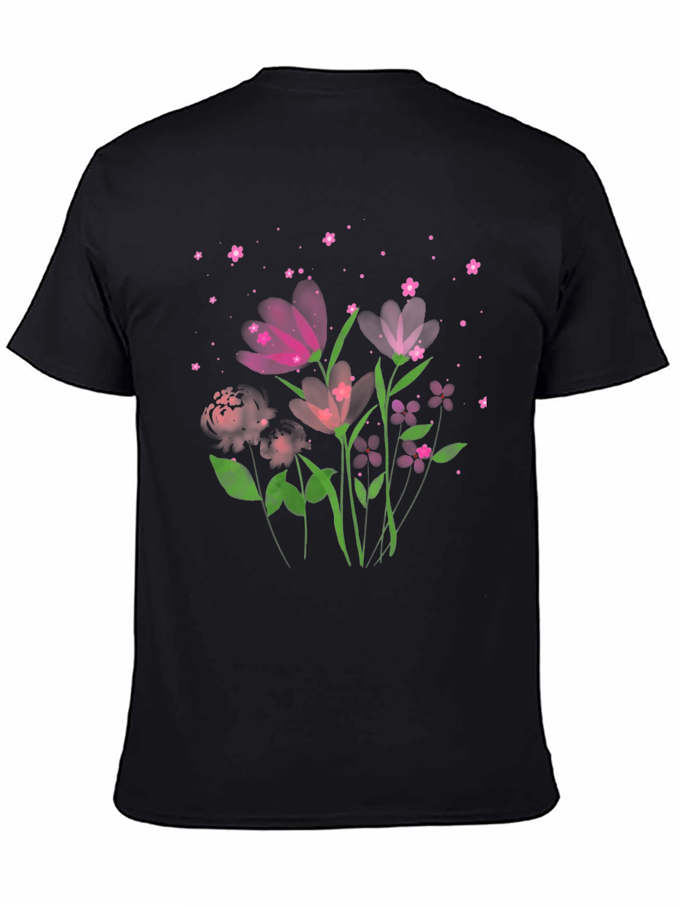 Floral Print Crew Neck Tee