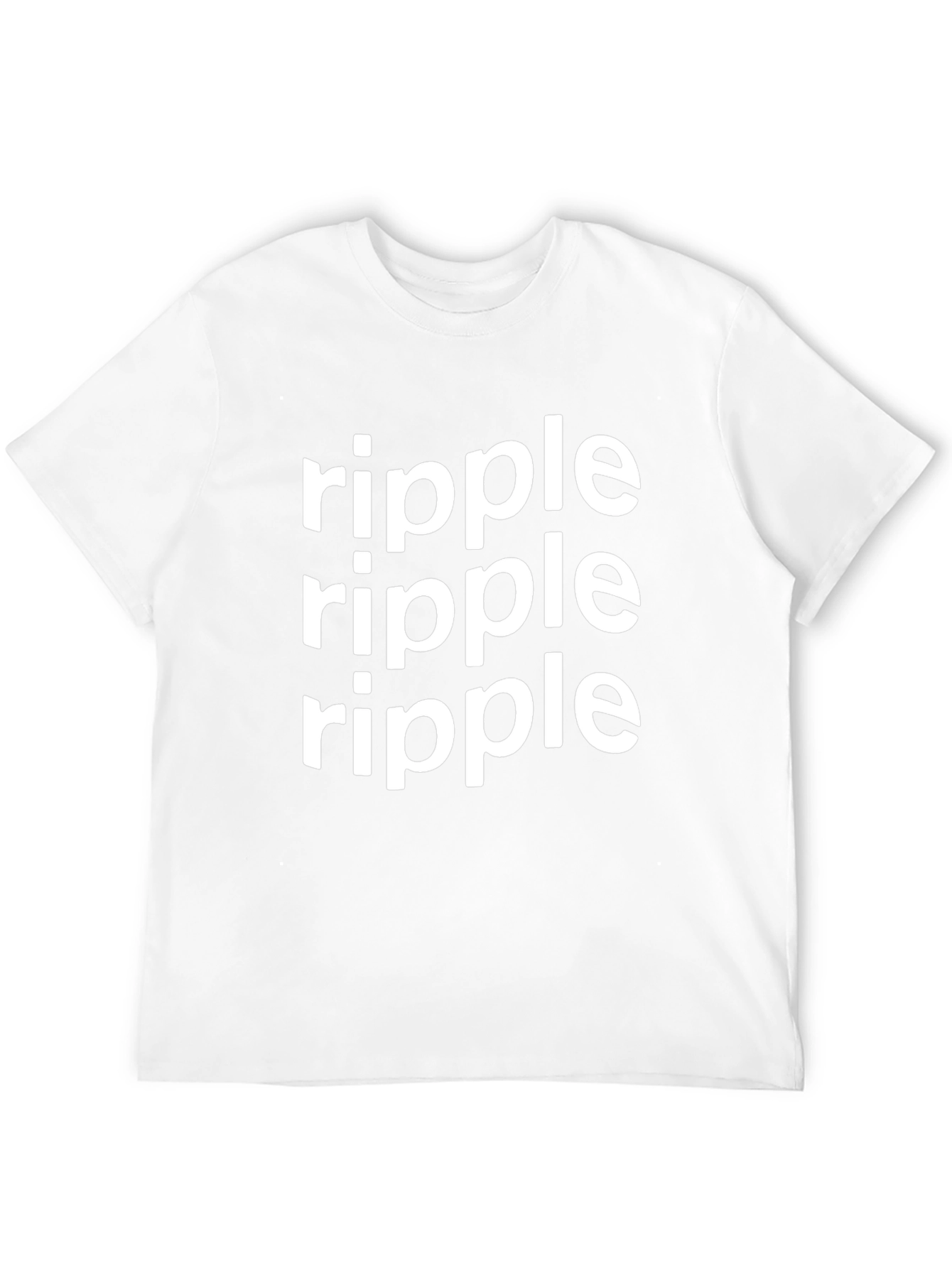 Ripple Graphic Tee - Black Cotton Casual T-Shirt