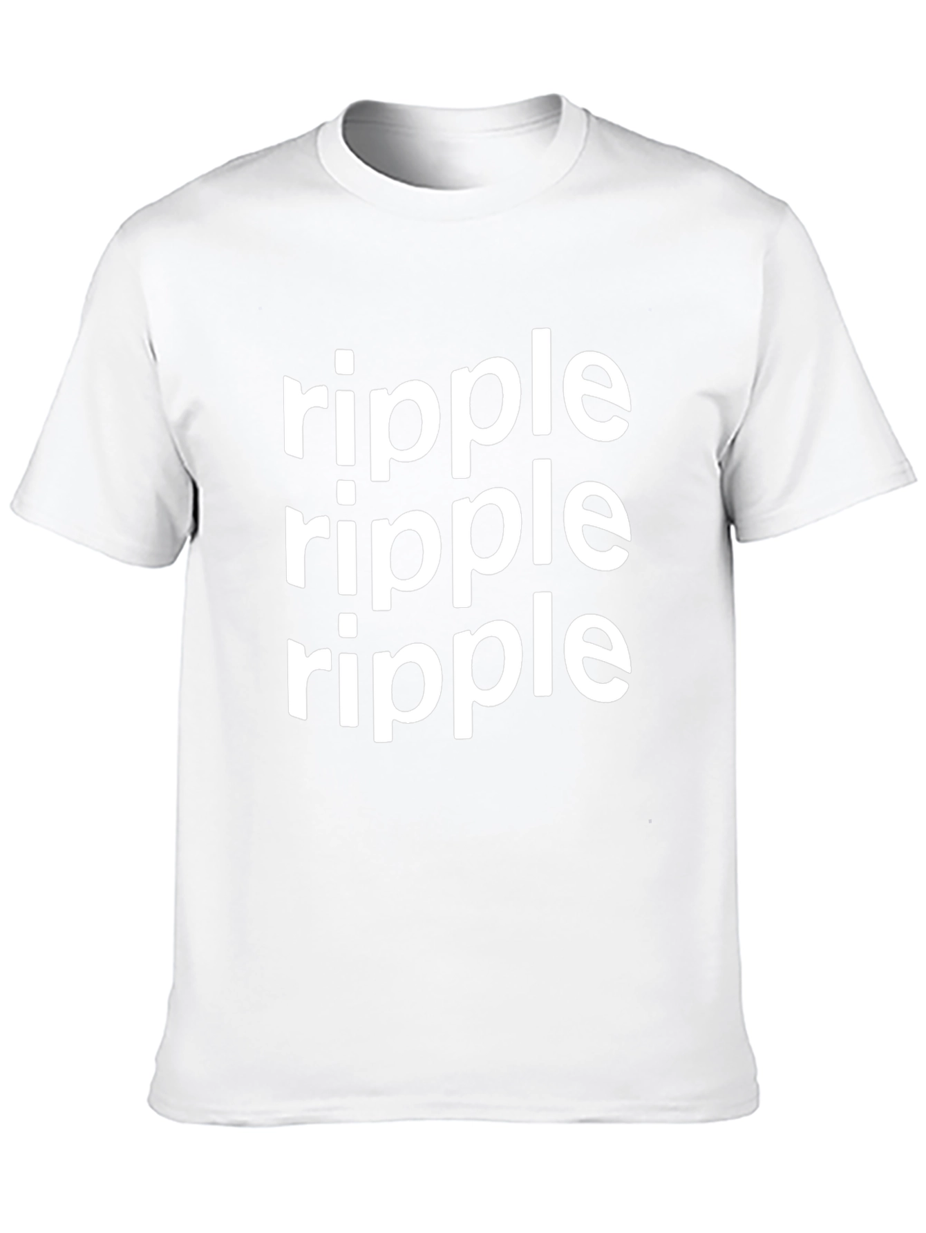 Ripple Graphic Tee - Black Cotton Casual T-Shirt