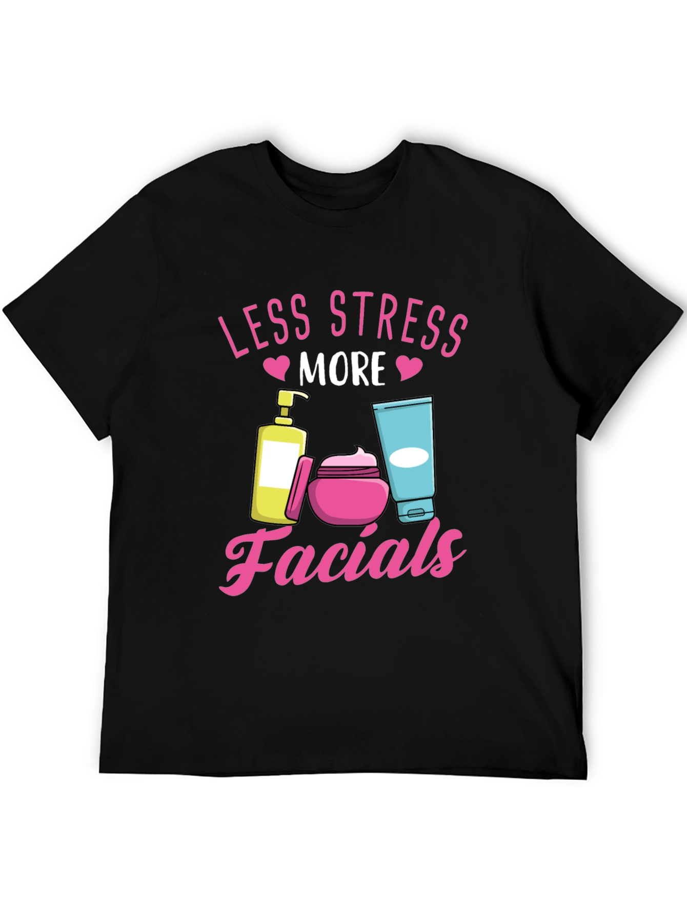 Less Stress More Facials T-Shirt Black