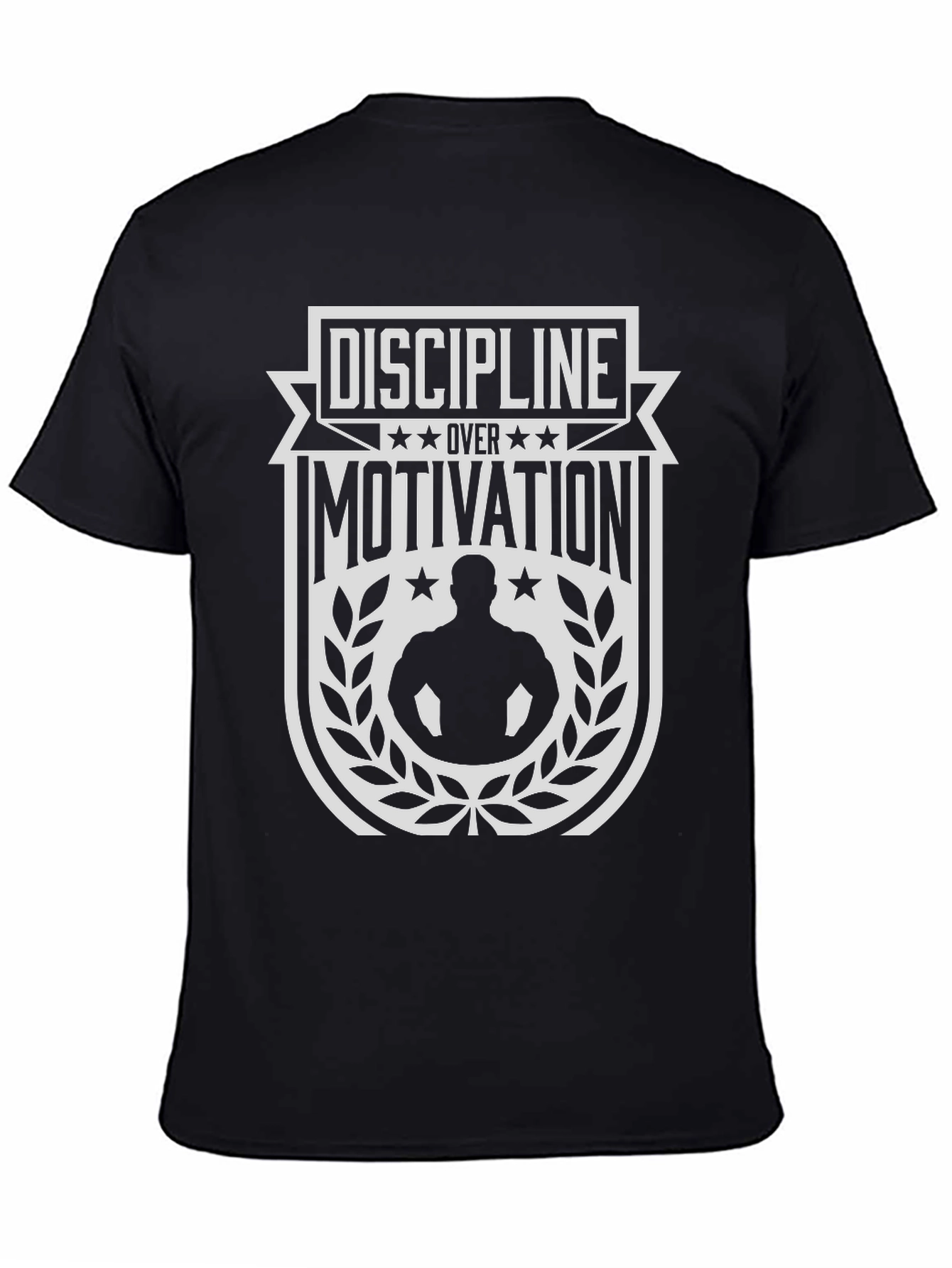 Discipline Over Motivation Black Graphic Tee