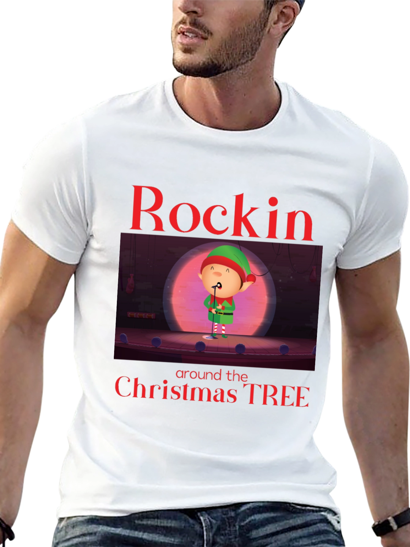 Rockin Around the Christmas Tree Elf Tee