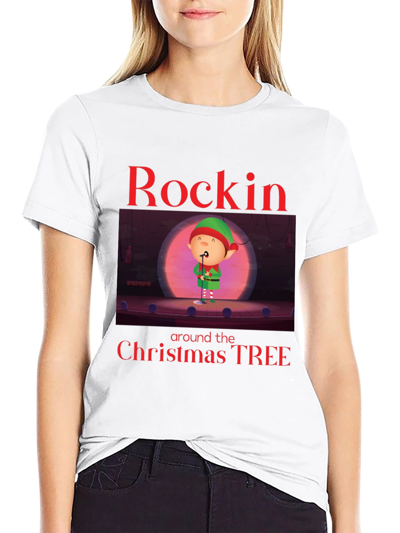 Rockin Around the Christmas Tree Elf Tee