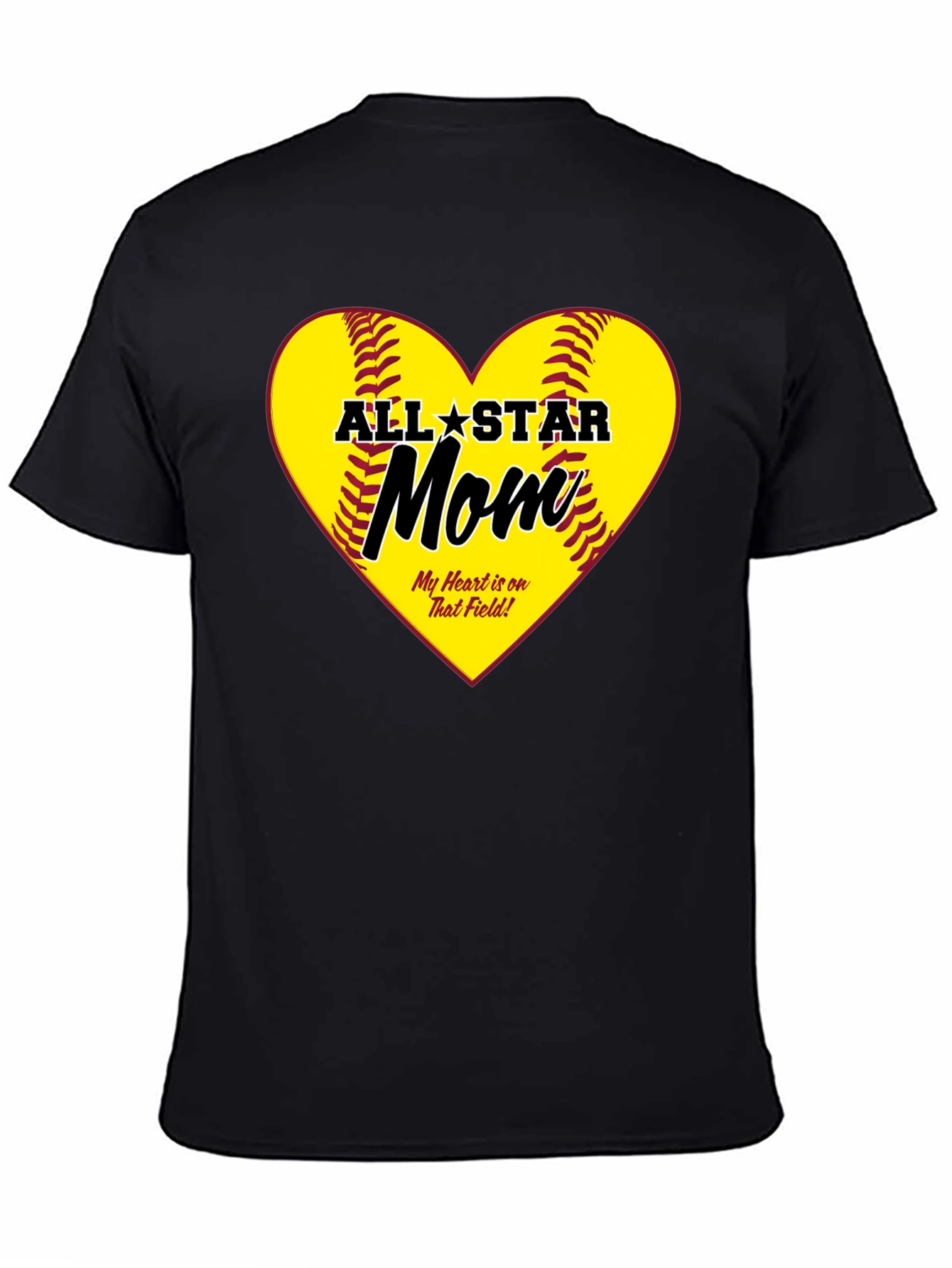 All-Star Mom Heart Design T-Shirt
