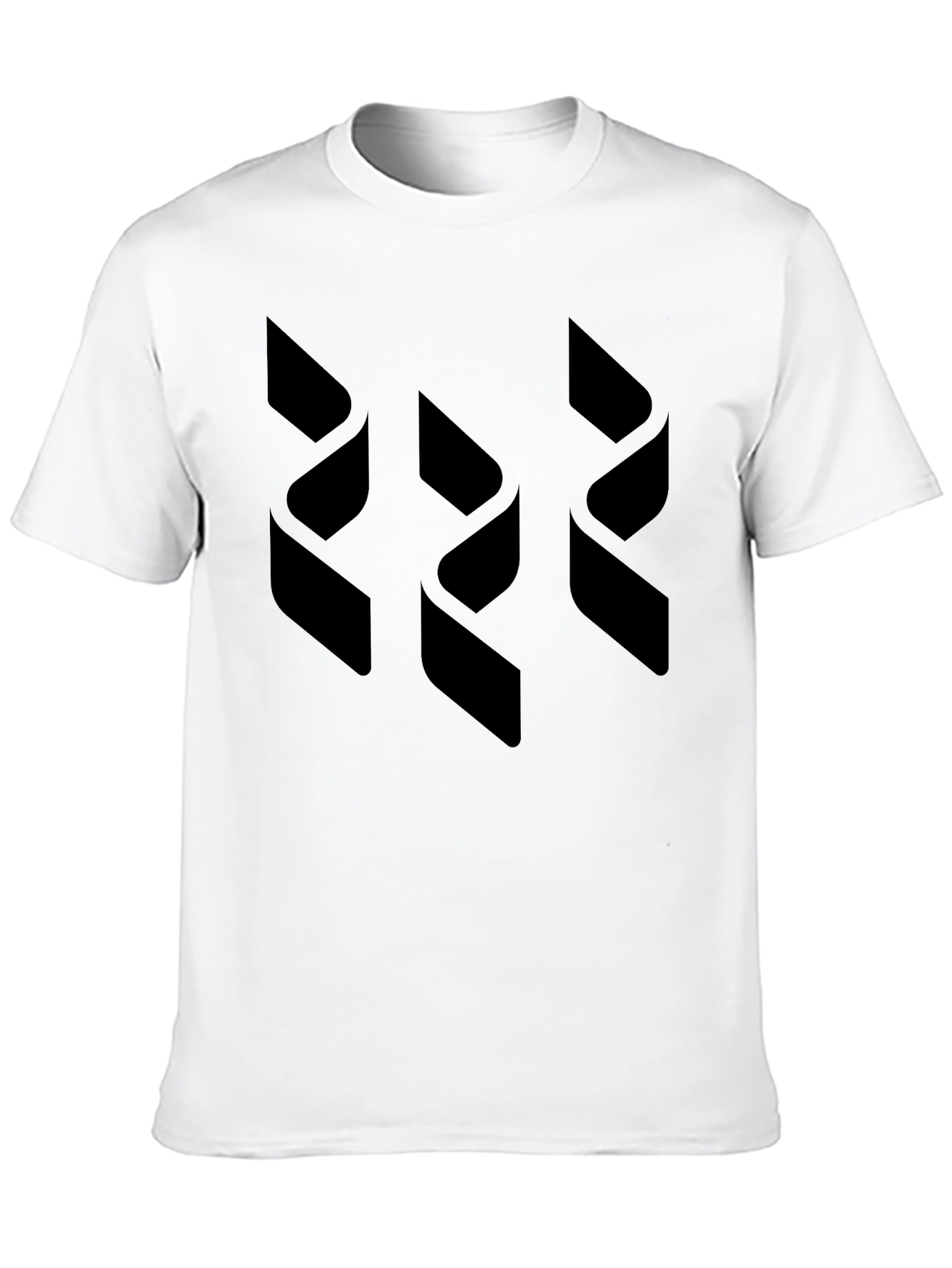 Modern Geometric Print Mens Black T-Shirt
