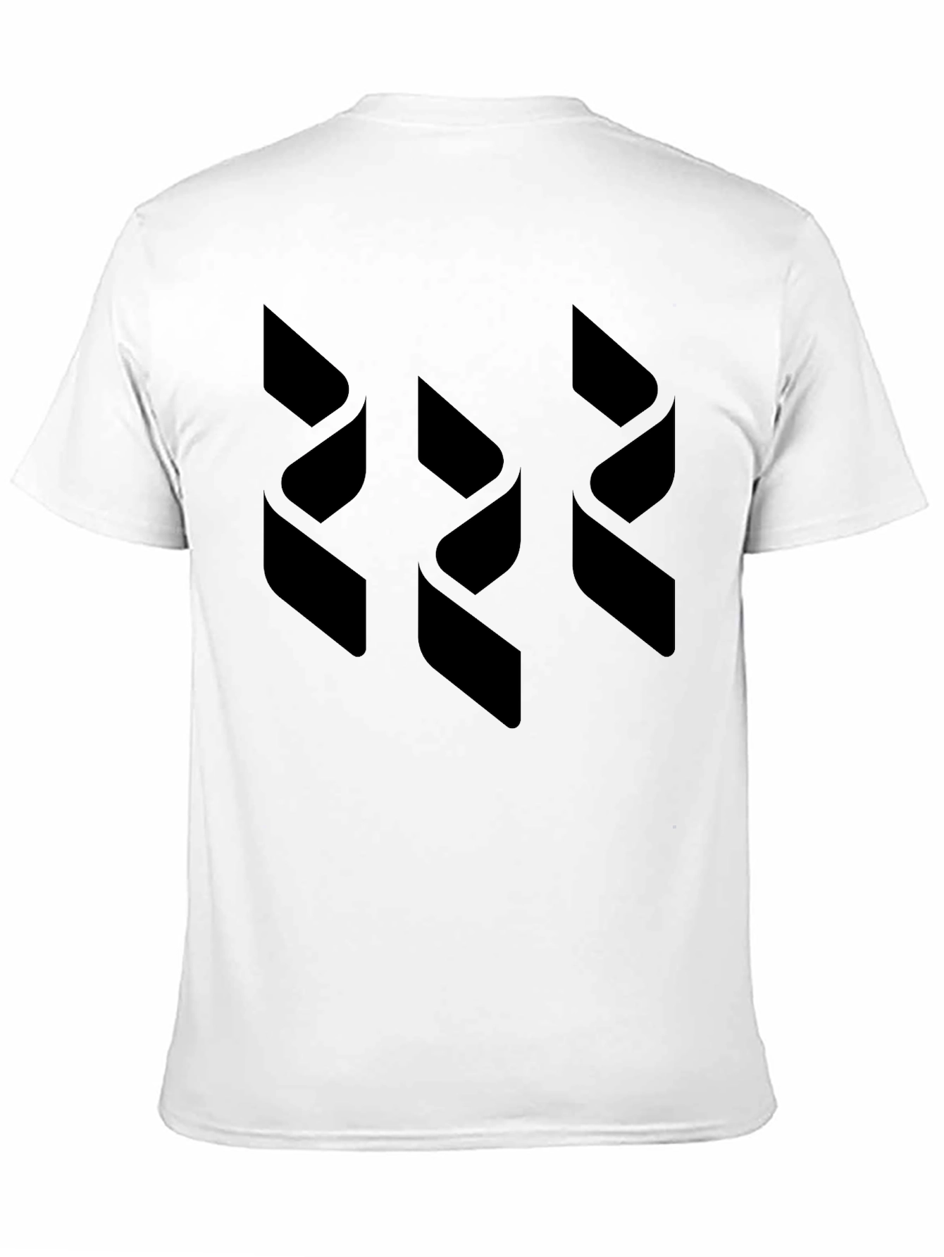 Modern Geometric Print Mens Black T-Shirt