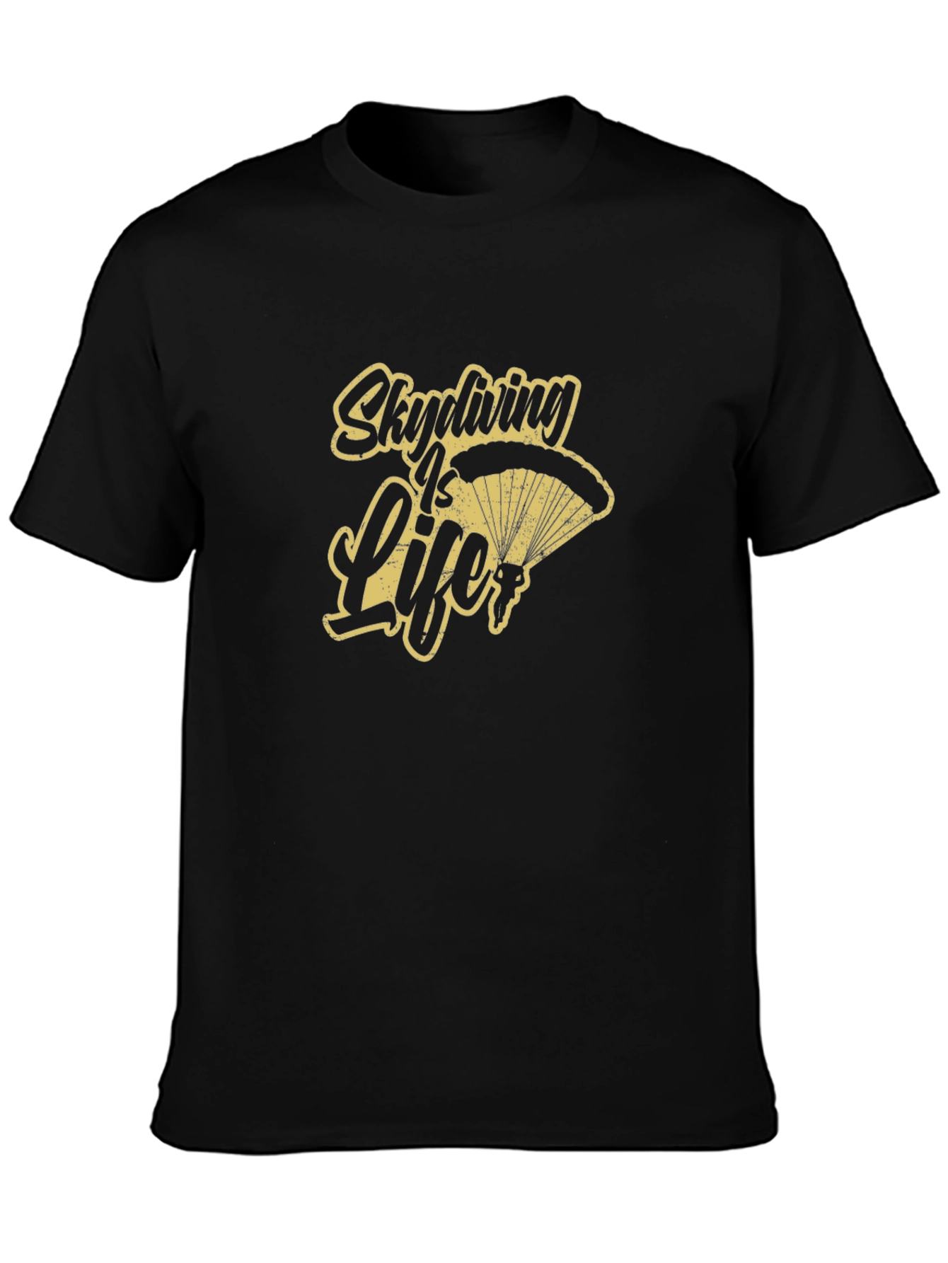 Skydiving is Life - Black Graphic Tee