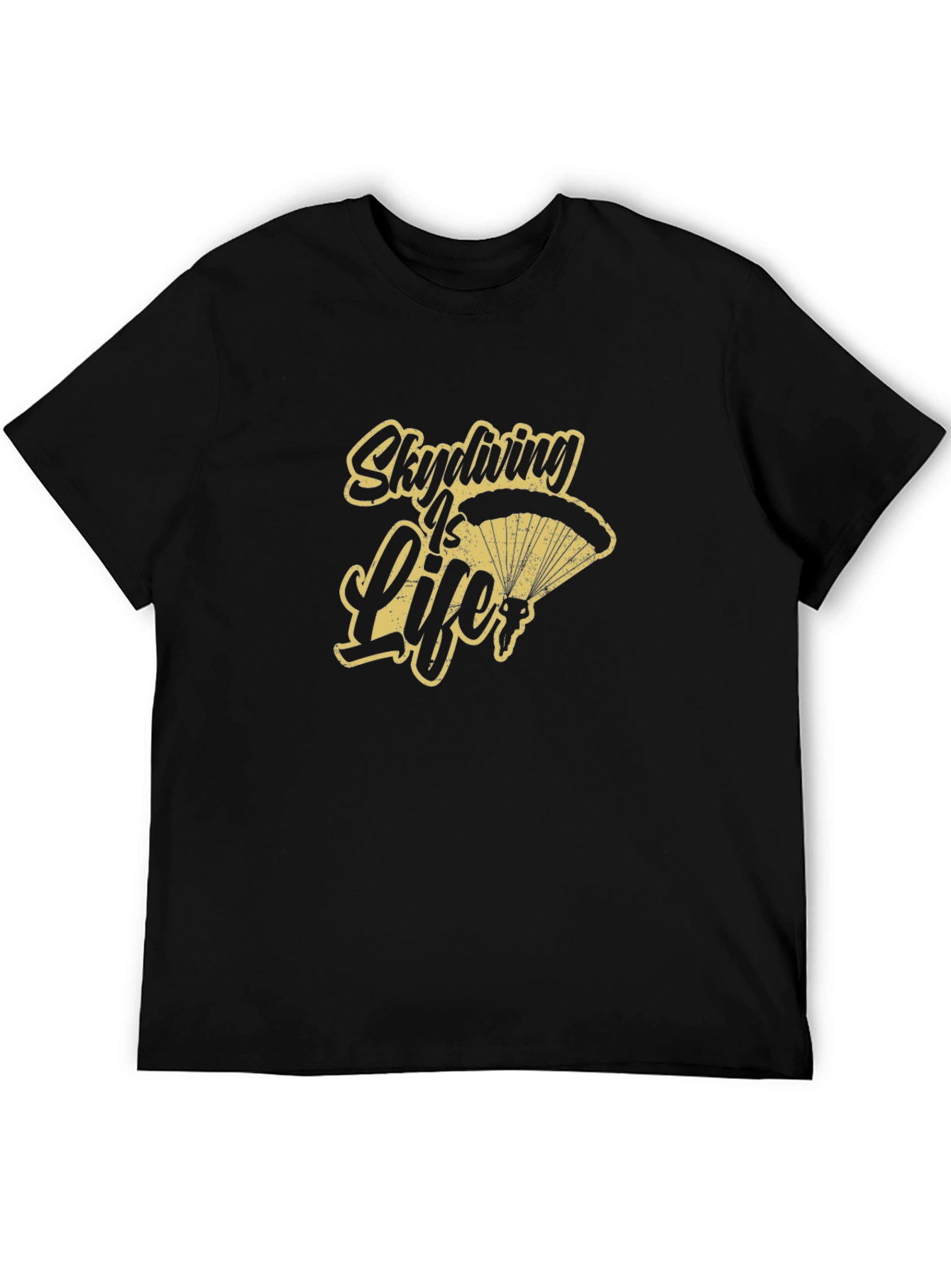 Skydiving is Life - Black Graphic Tee