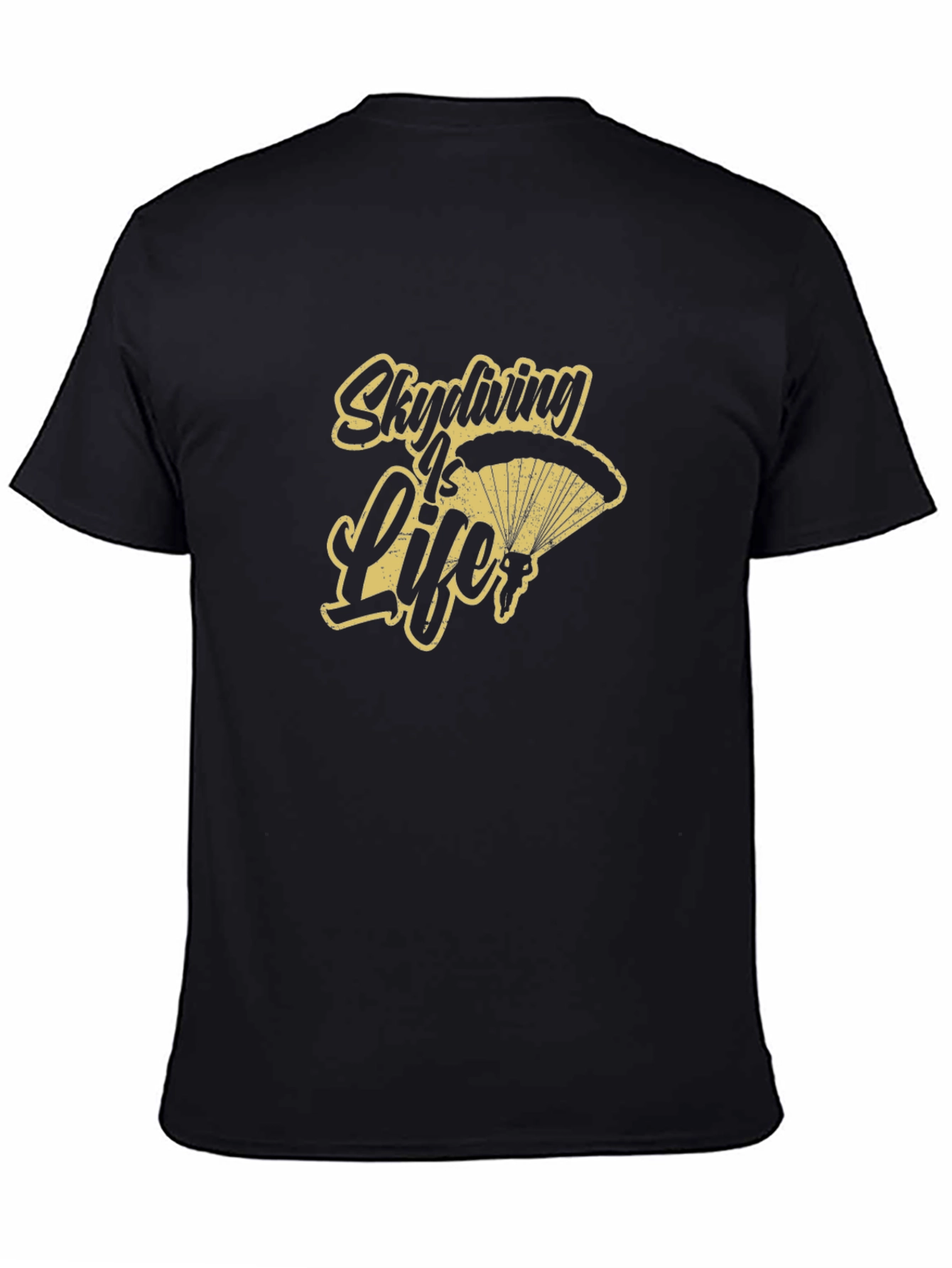 Skydiving is Life - Black Graphic Tee