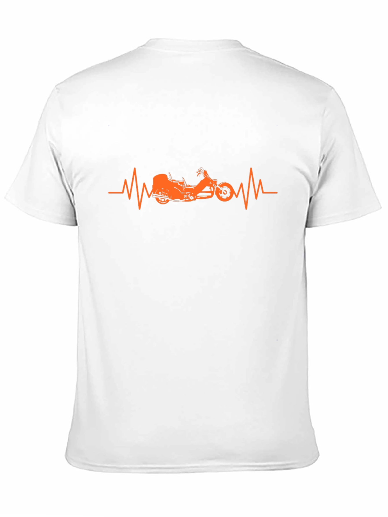 Motorcycle Heartbeat Graphic Tee - Black